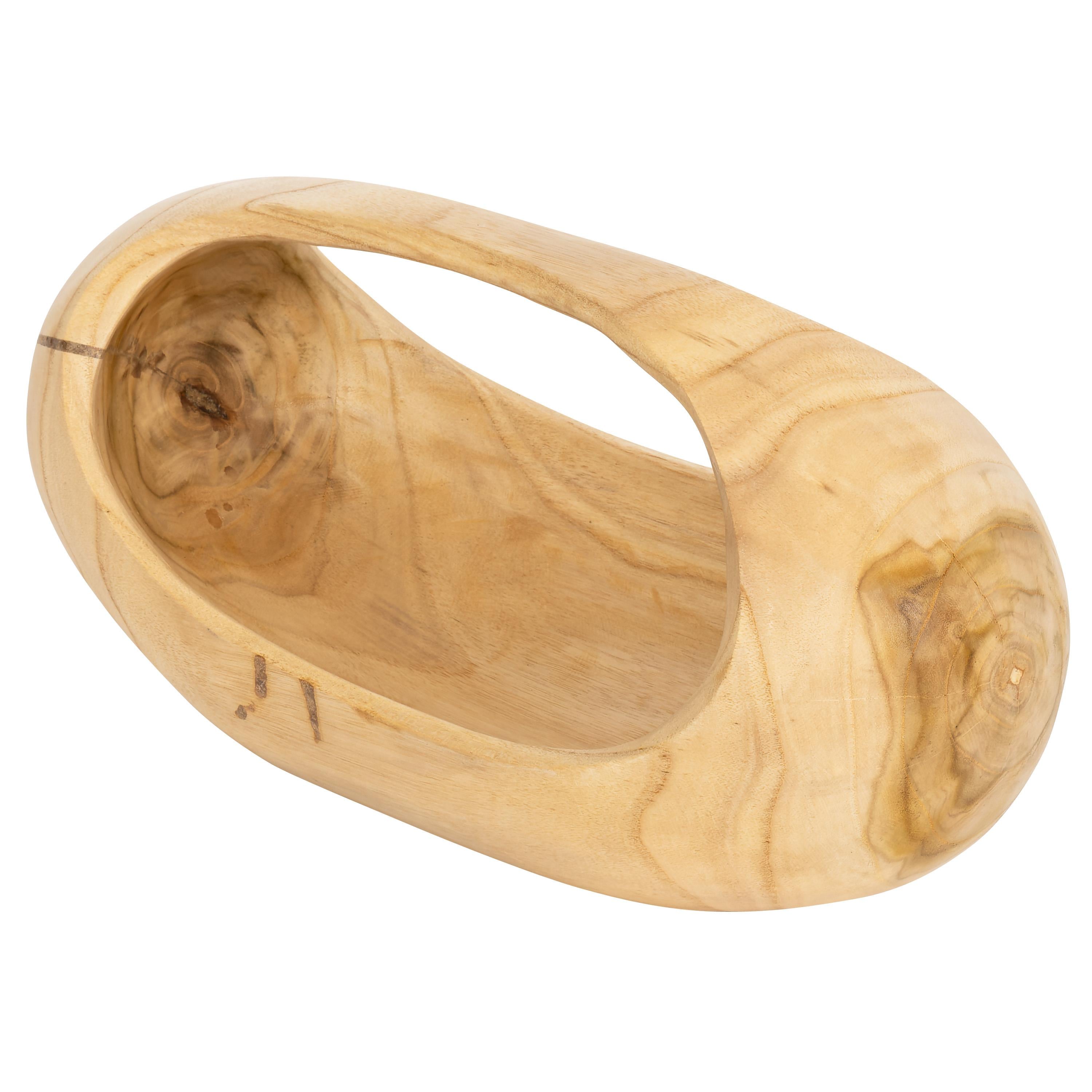 Kulplu Bowl Teak Dikdörtgen Form 38 cm x 17 cm x 16 cm