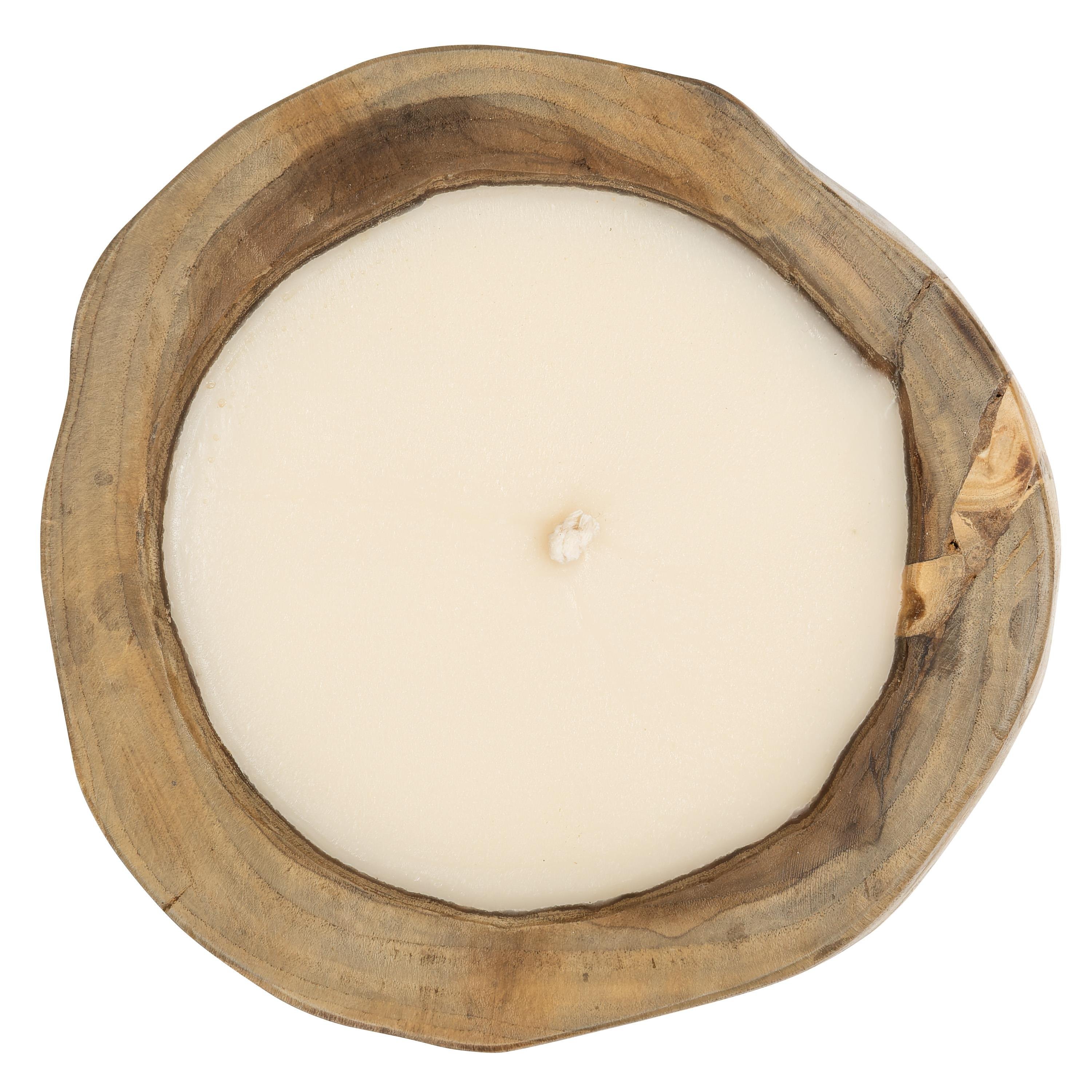 Mum Silindir Teak  20 cm x 20 cm x 10 cm