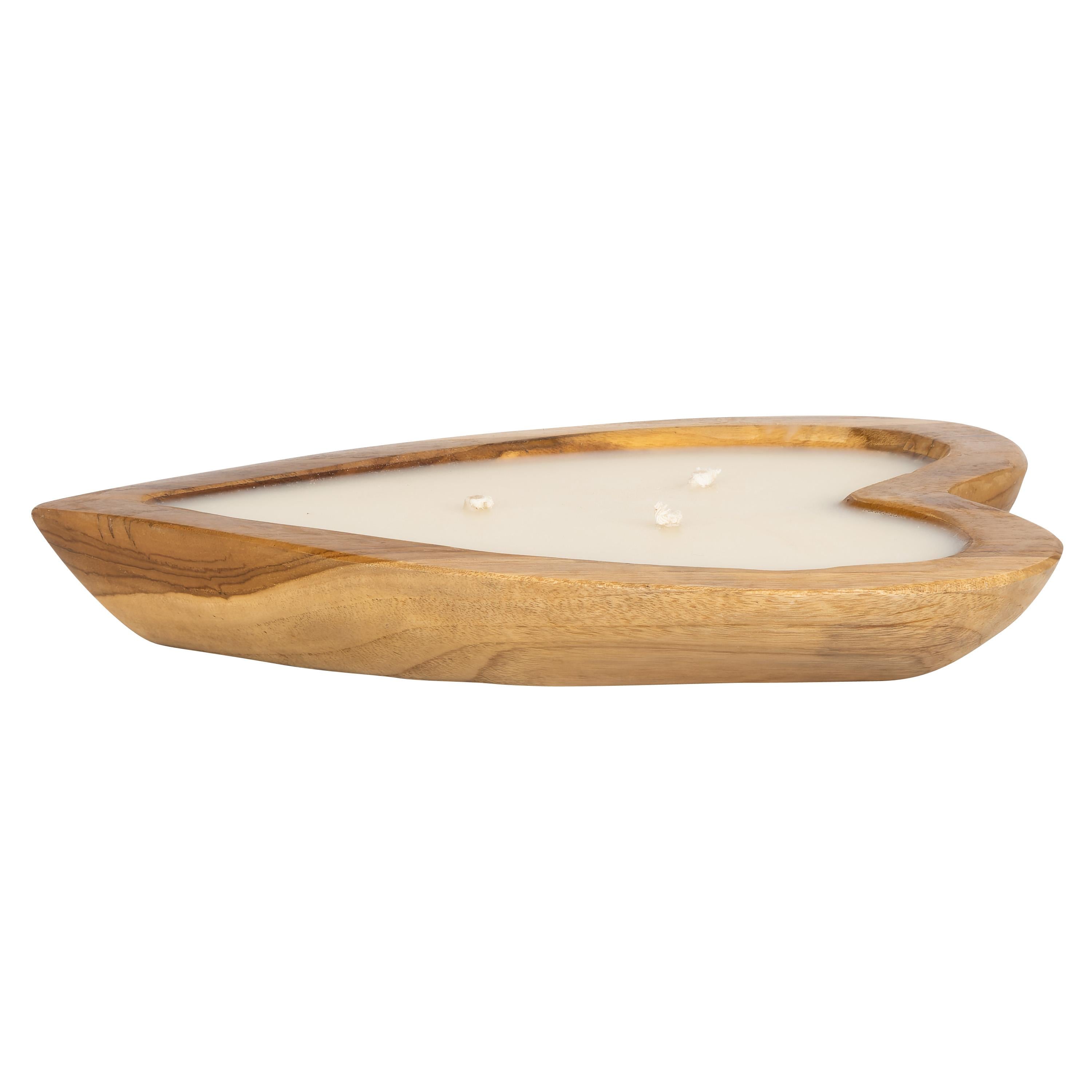 Mum Teak Kalp Formu 30 cm x 25 cm x 6,5 cm