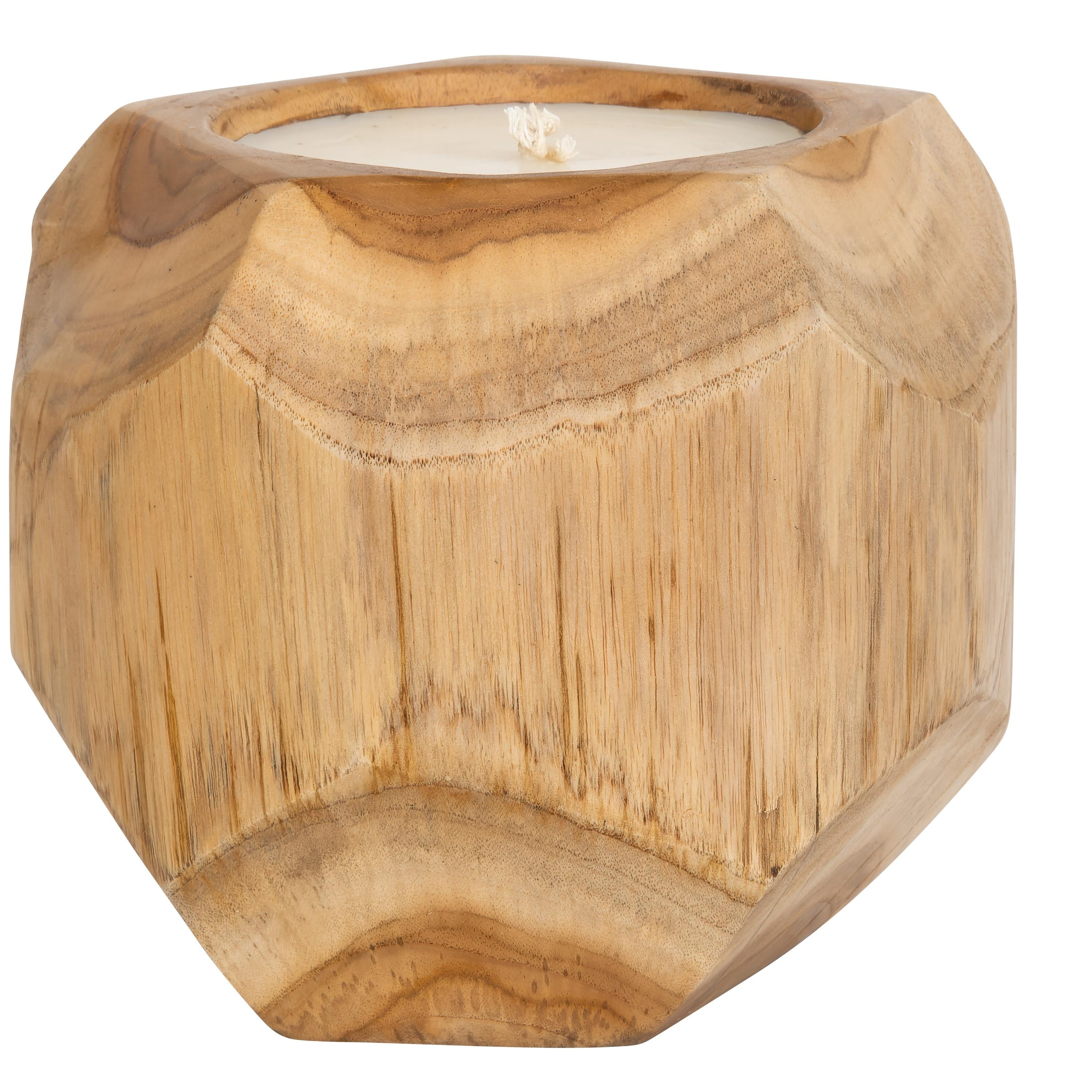 Mum Teak Küp Formu  20 cm x 20 cm x 16cm