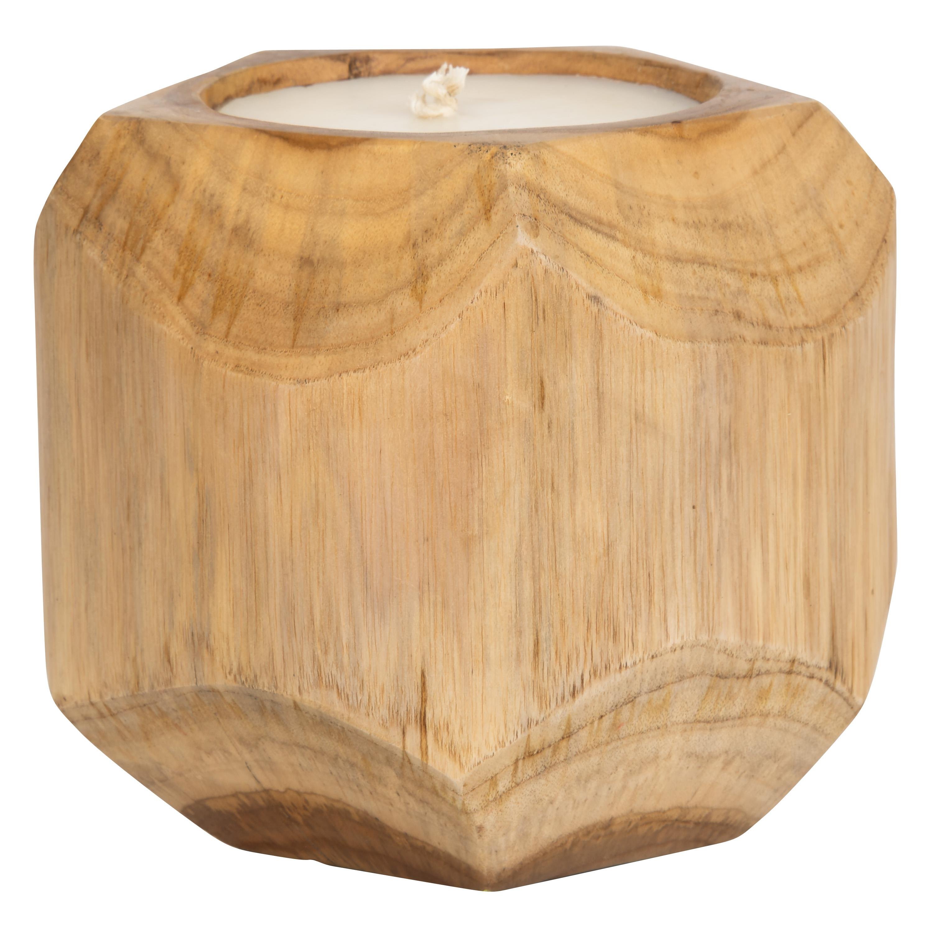 Mum Teak Küp Formu  20 cm x 20 cm x 16cm