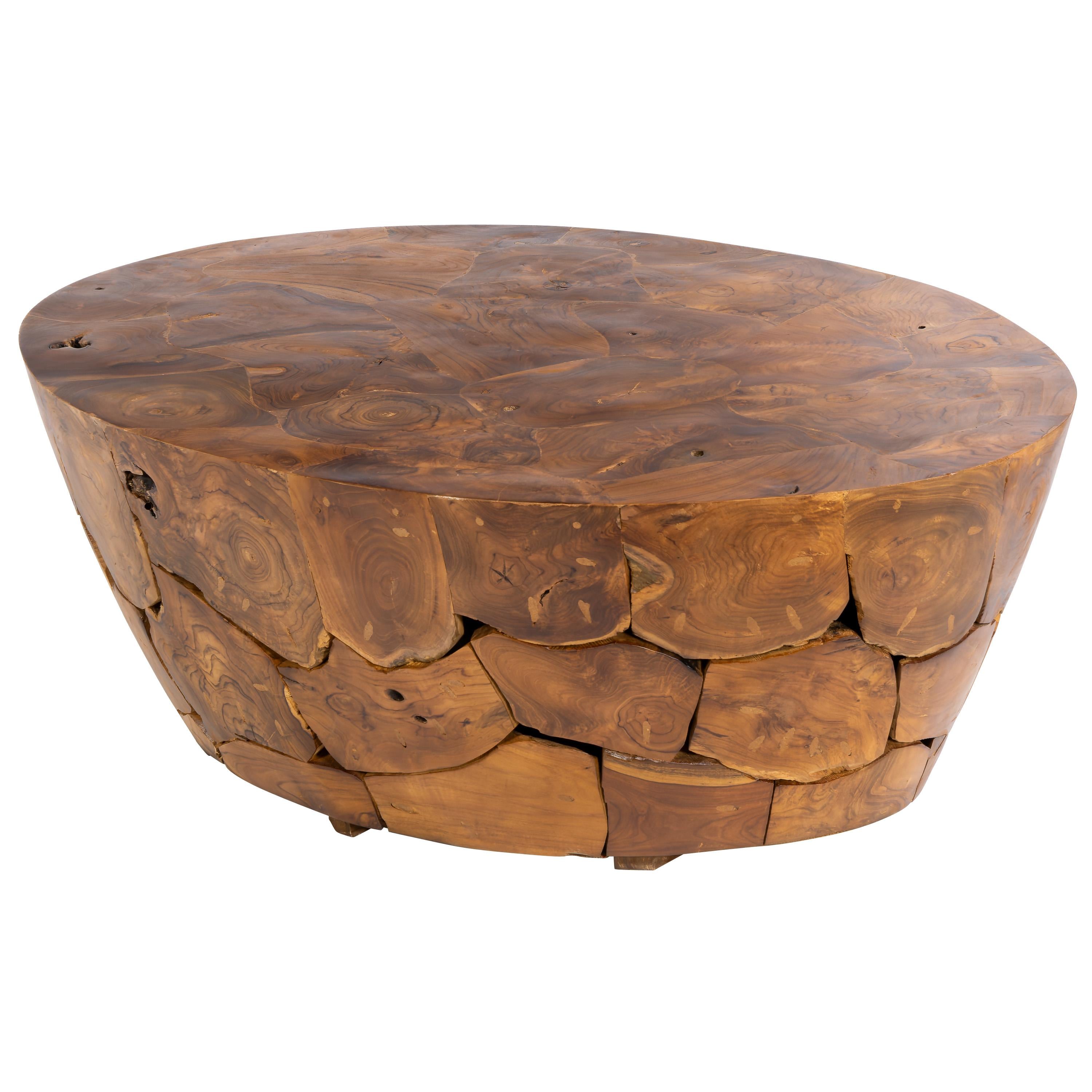 Orta Sehpa Oval  Teak Rustik 127cmx88cmx45cm