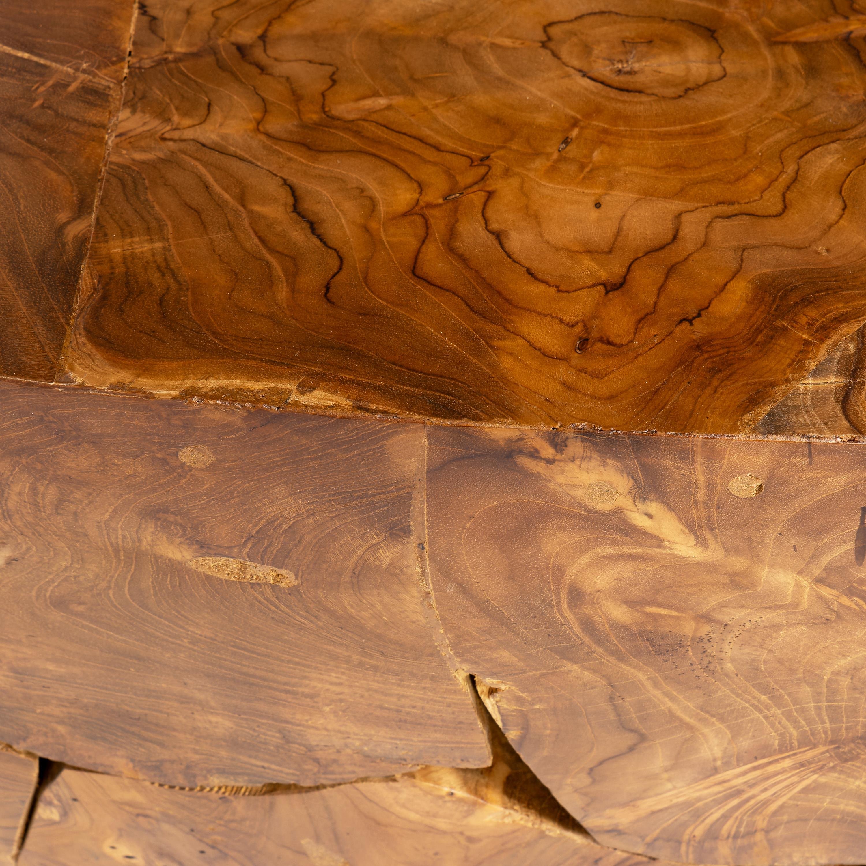 Orta Sehpa Oval  Teak Rustik 127cmx88cmx45cm