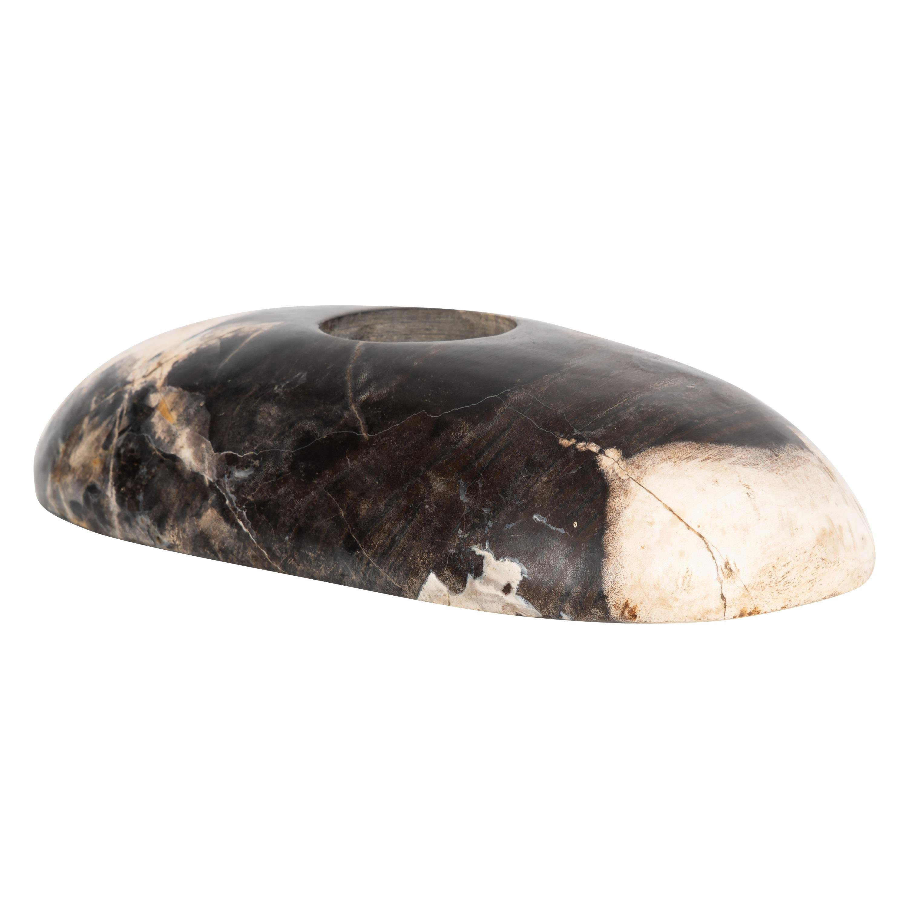 Oval Mumluk M Fosil Ağaç-21 cm x 12 cm x 3 cm