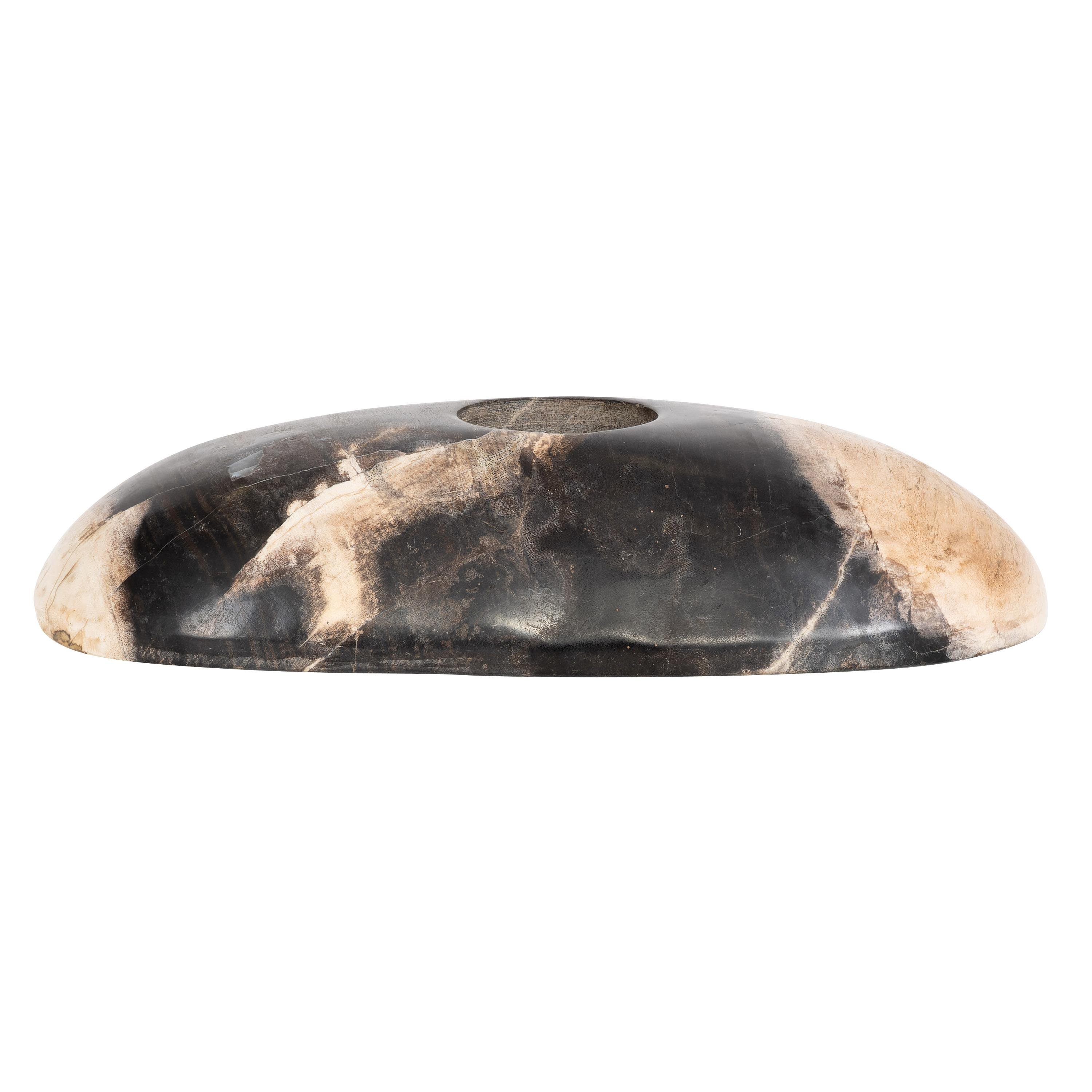 Oval Mumluk M Fosil Ağaç-21 cm x 12 cm x 3 cm