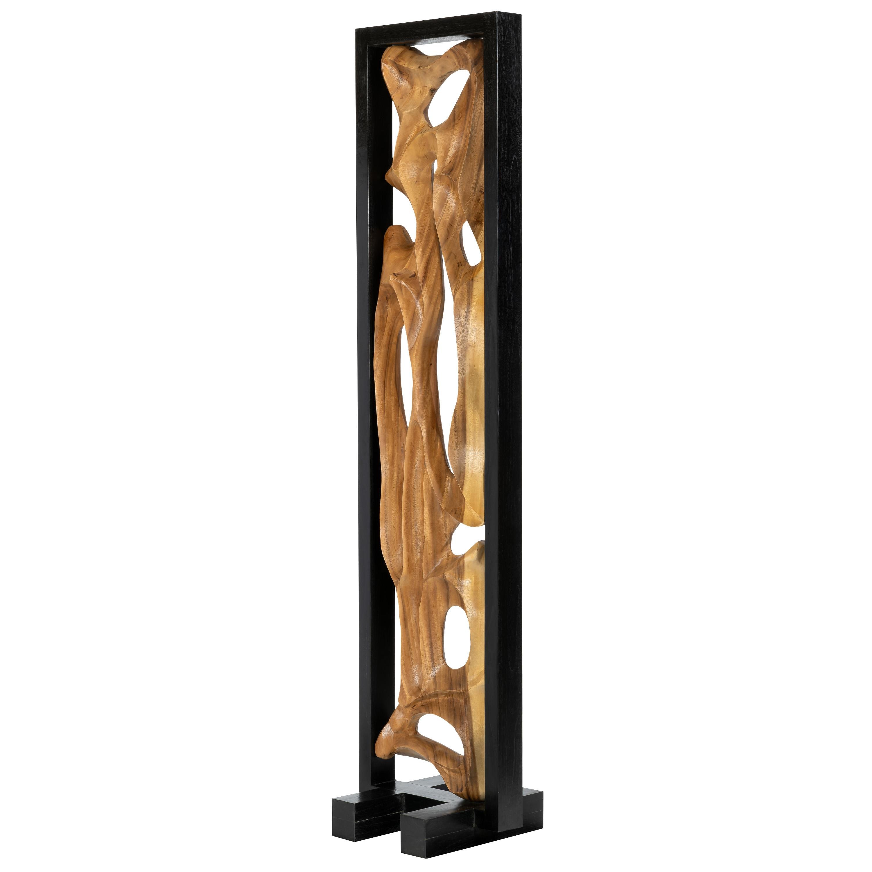 Paravan Teak  Siyah/Beyaz 63 cm x 194 cm