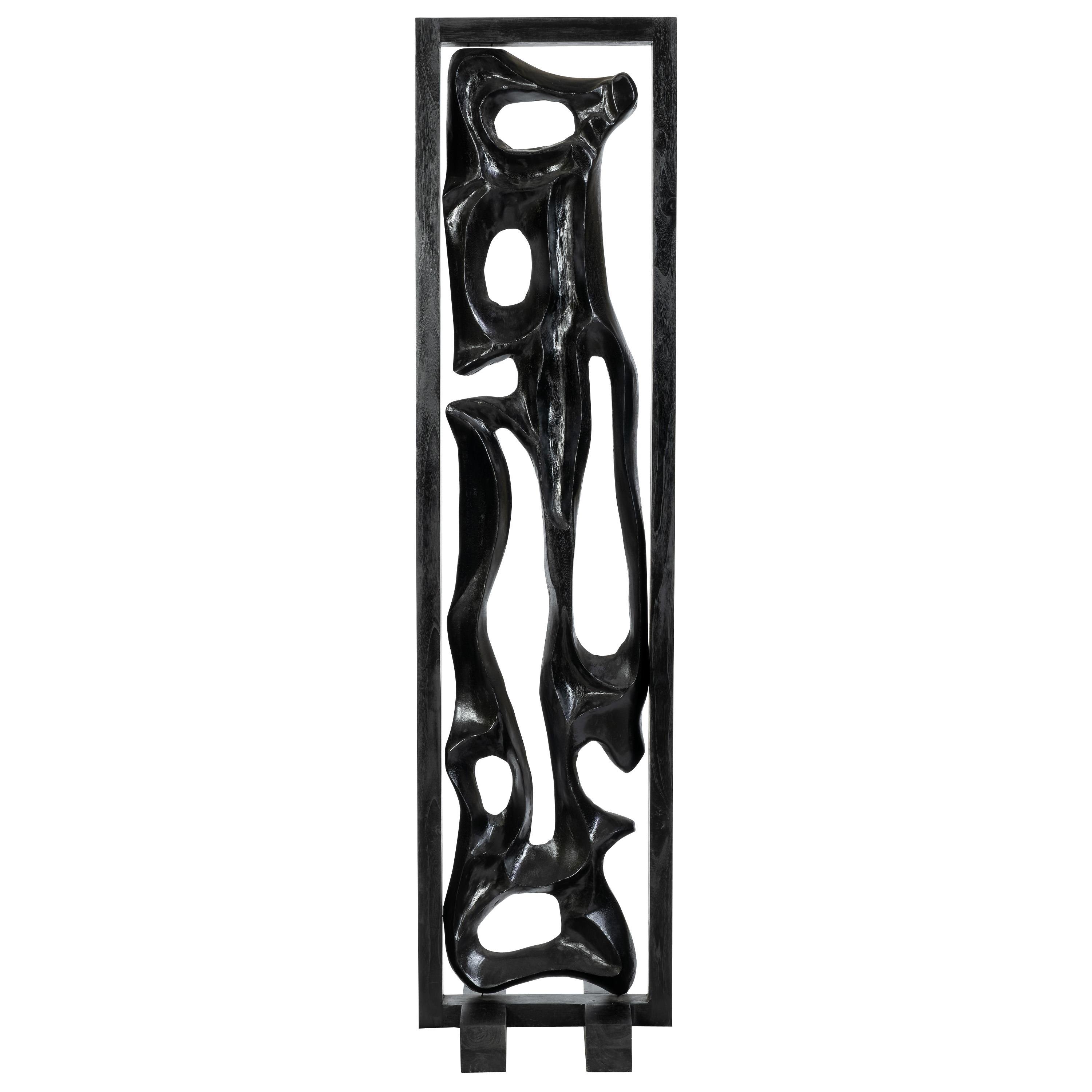 Paravan Teak  Siyah/Siyah 63 cm x 194 cm