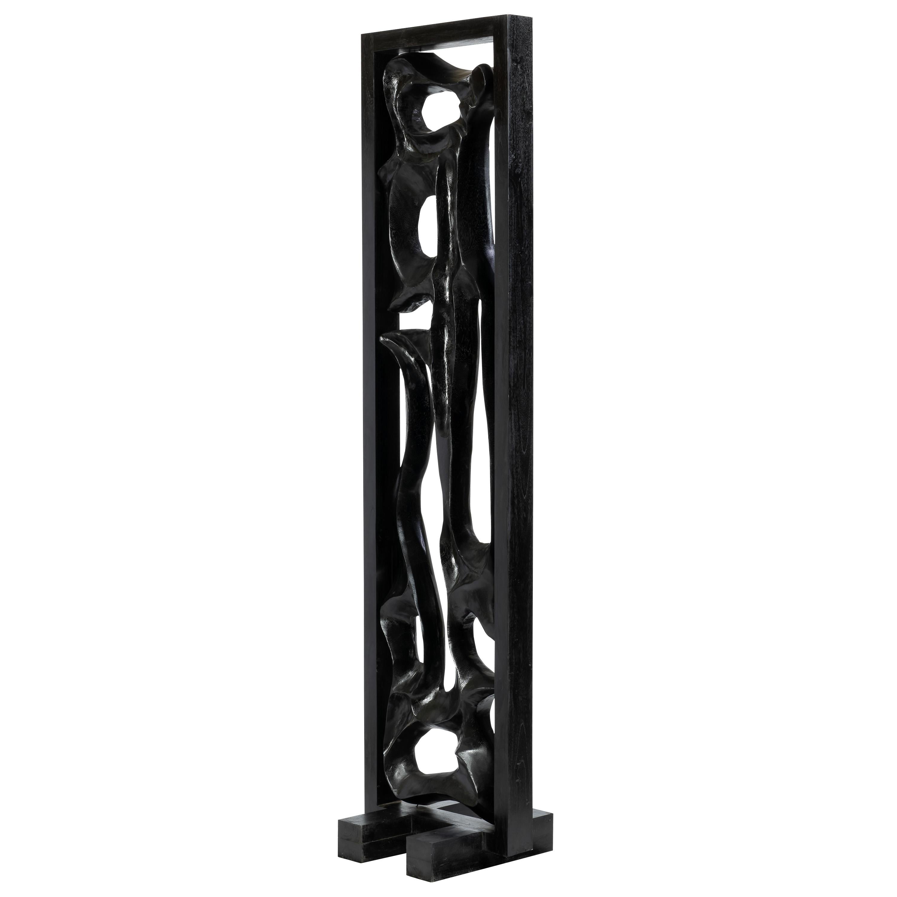 Paravan Teak  Siyah/Siyah 63 cm x 194 cm