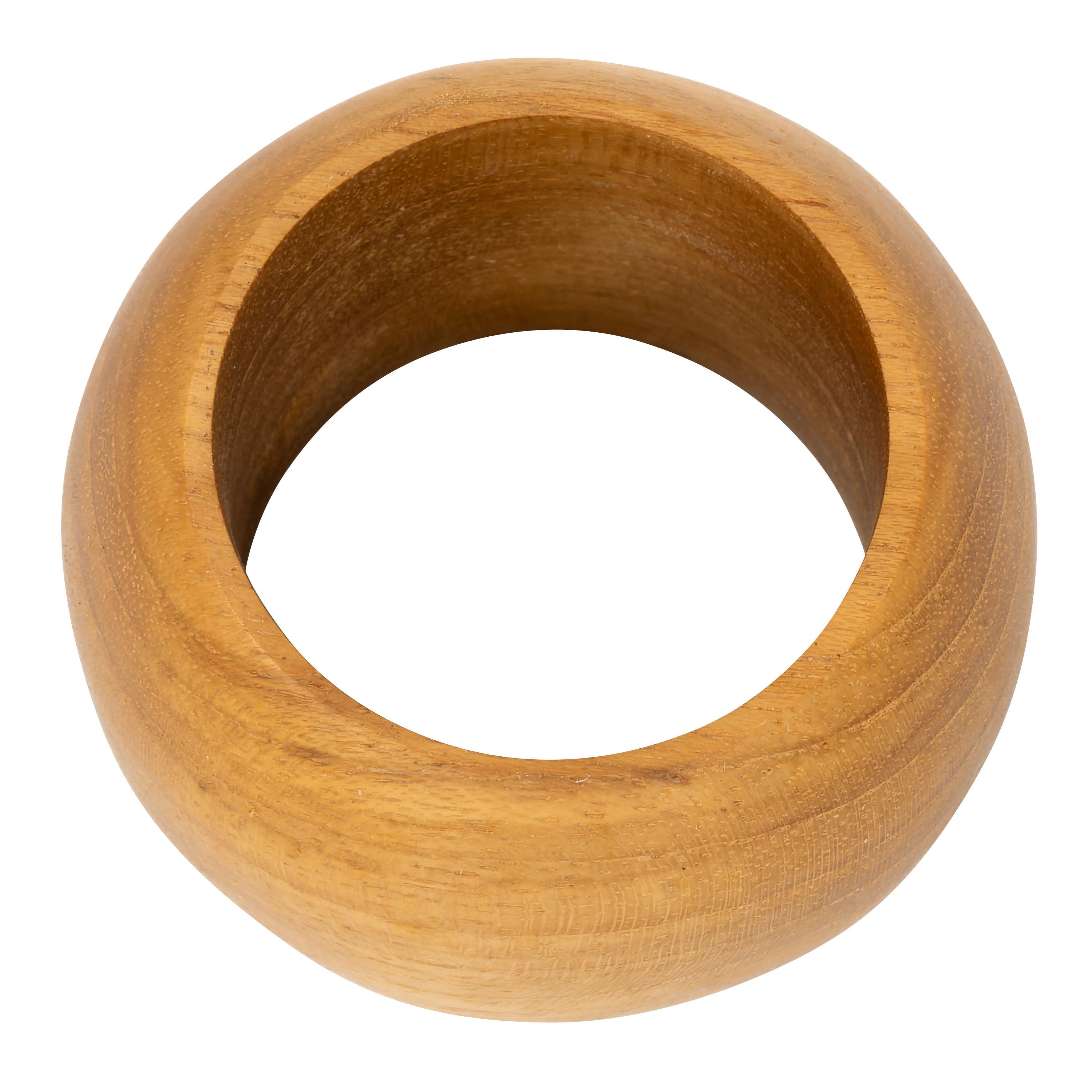 Peçete Halkası Teak Yuvarlak 6 lı Set