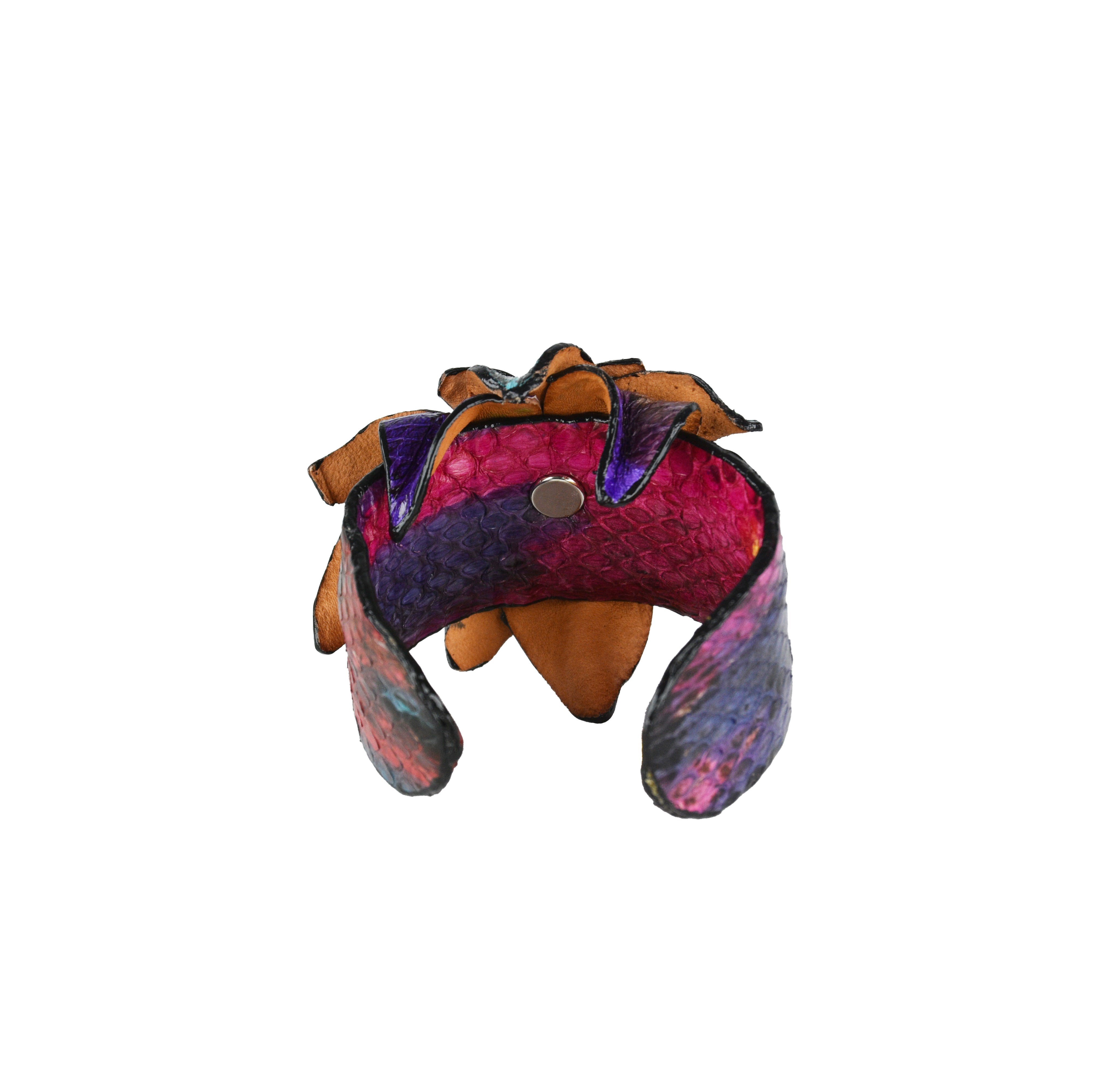 Piton Derisi Lotus Çiçek Bileklik Multicolor 