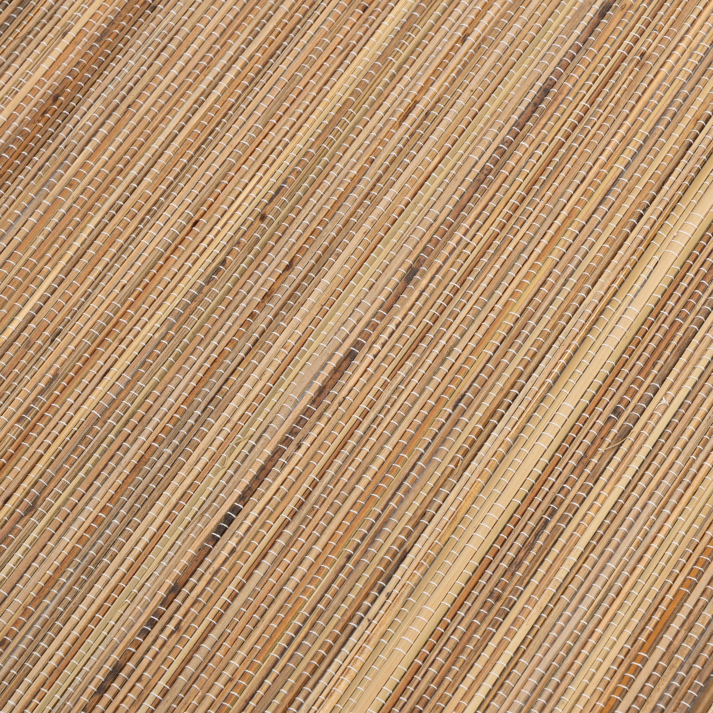 Runner  Naturel Rattan Beyaz Dikişli 150 cm x 35 cm