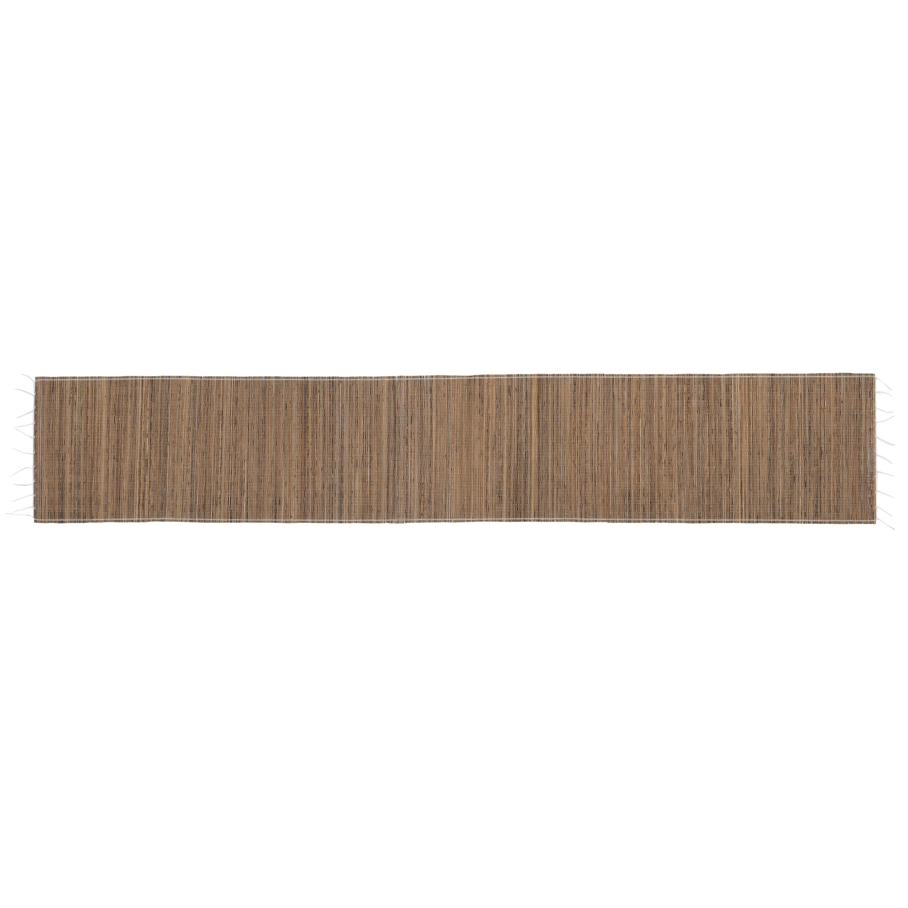Runner  Naturel Rattan Siyah Dikişli 200 cm x 35 cm