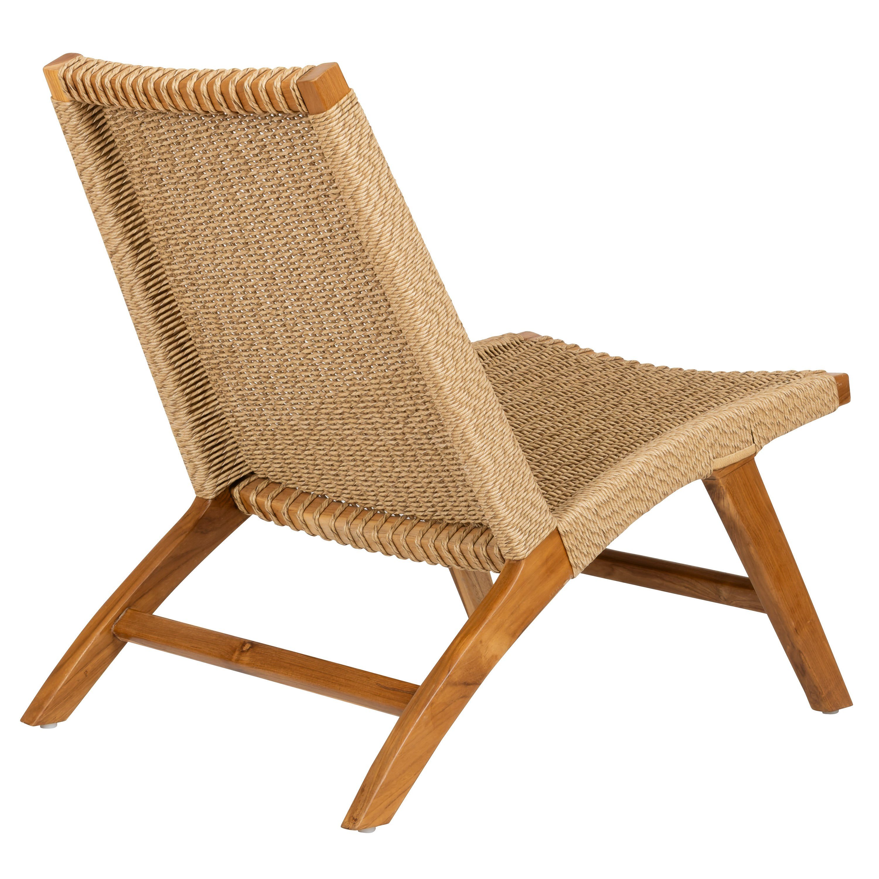 Sentetik Rattan İp Oturumlu Lounge Sandalye