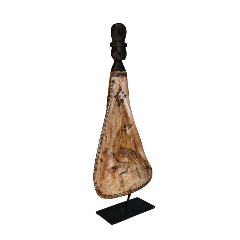 Standlı Tavuskuşu Motifli Obje 40 cm