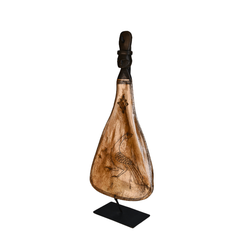 Standlı Tavuskuşu Motifli Obje 40 cm
