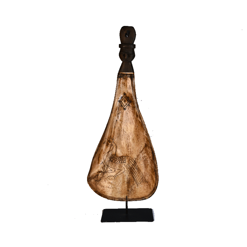 Standlı Tavuskuşu Motifli Obje 43 cm