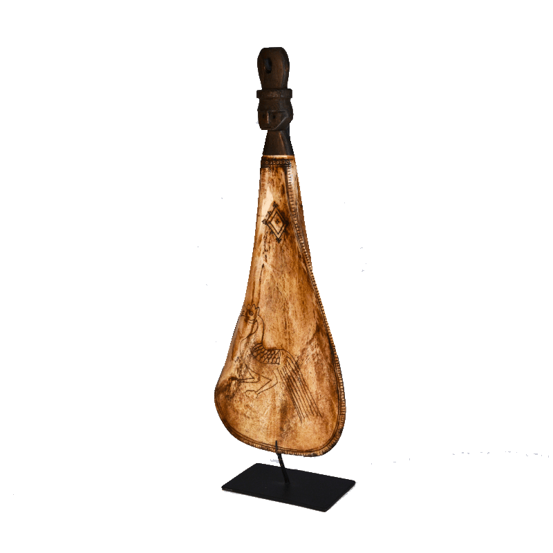 Standlı Tavuskuşu Motifli Obje 43 cm