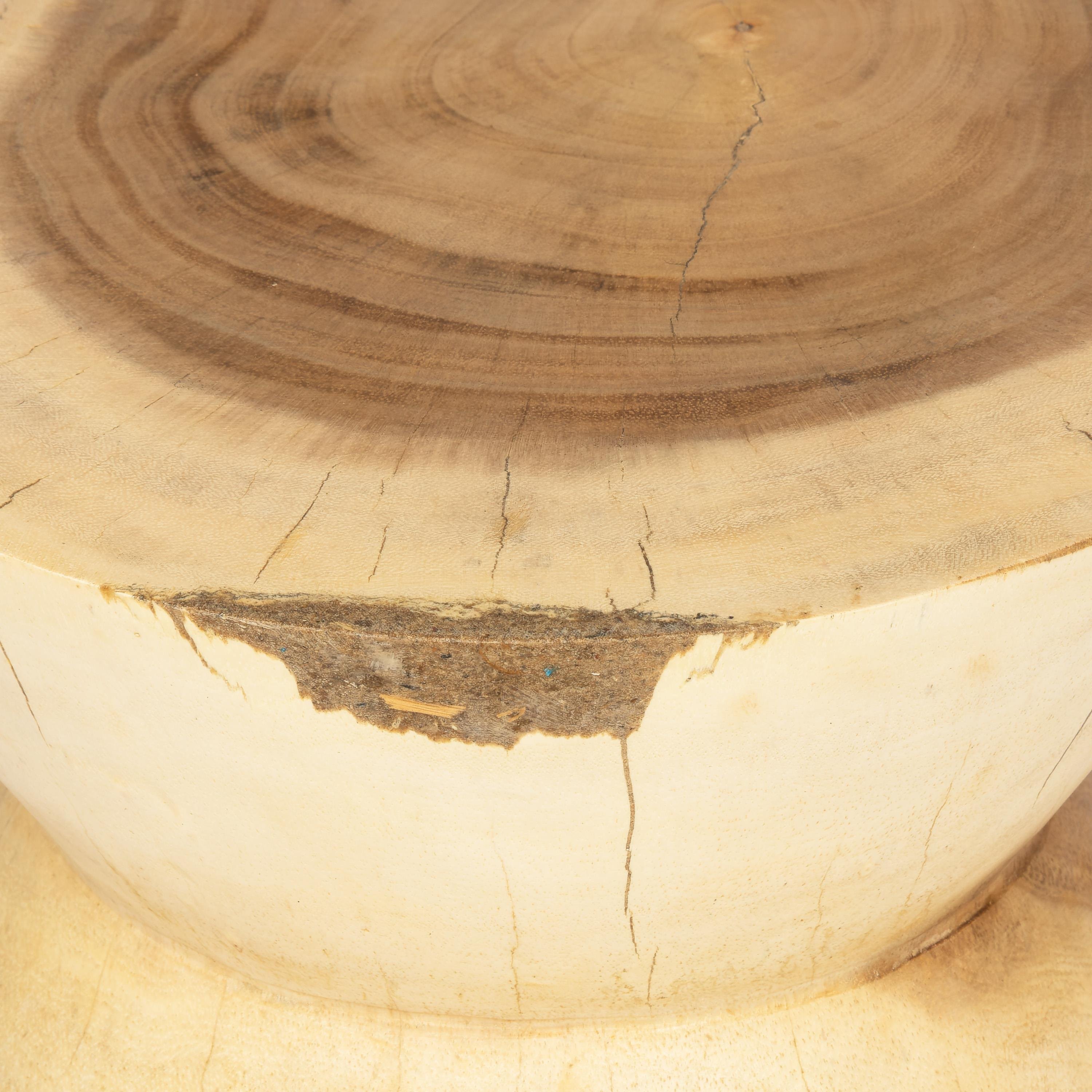 Tabure / Yan Sehpa Naturel Teak 30 cm x 30 cm x 45 cm
