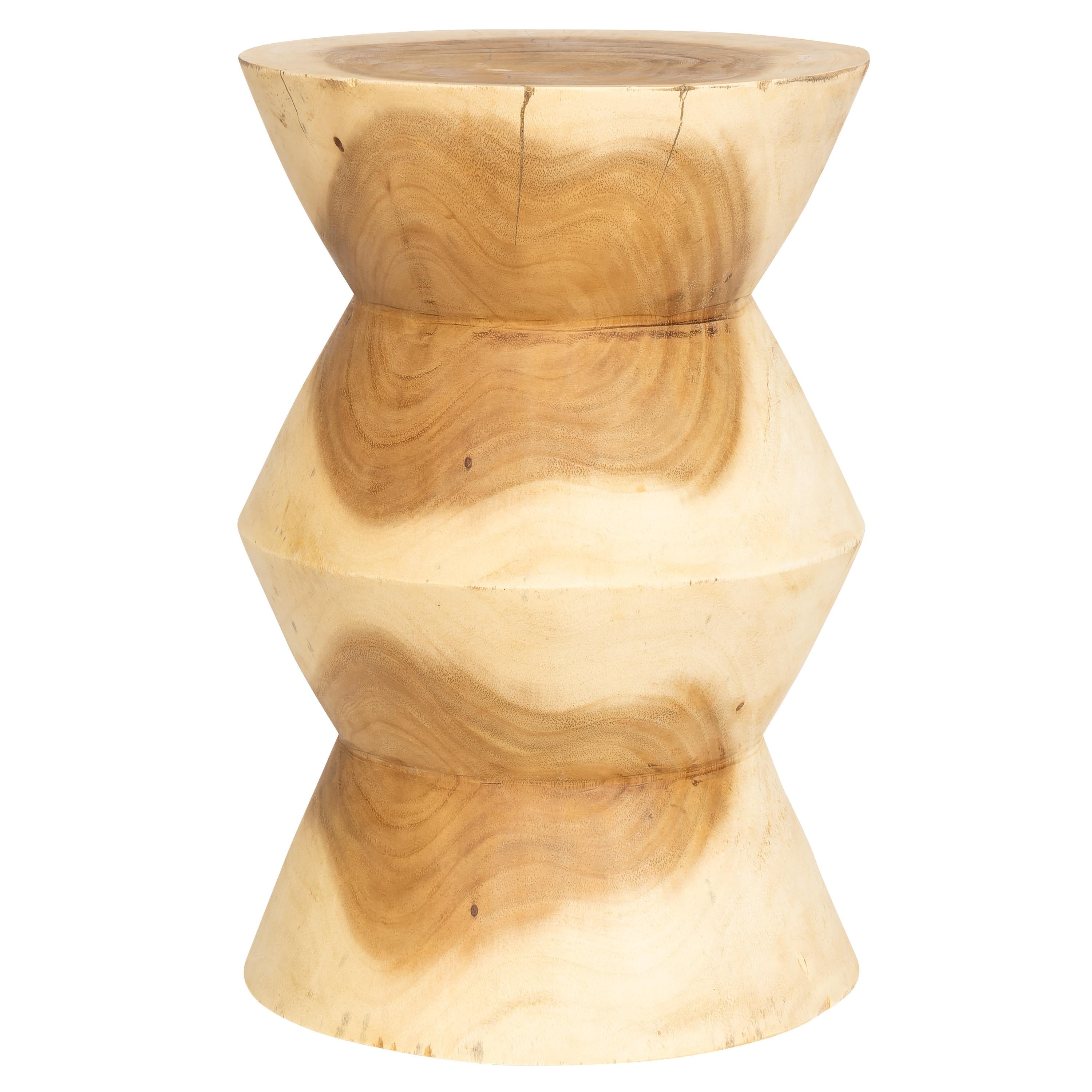 Tabure / Yan Sehpa Naturel Teak 30 cm x 30 cm x 45 cm