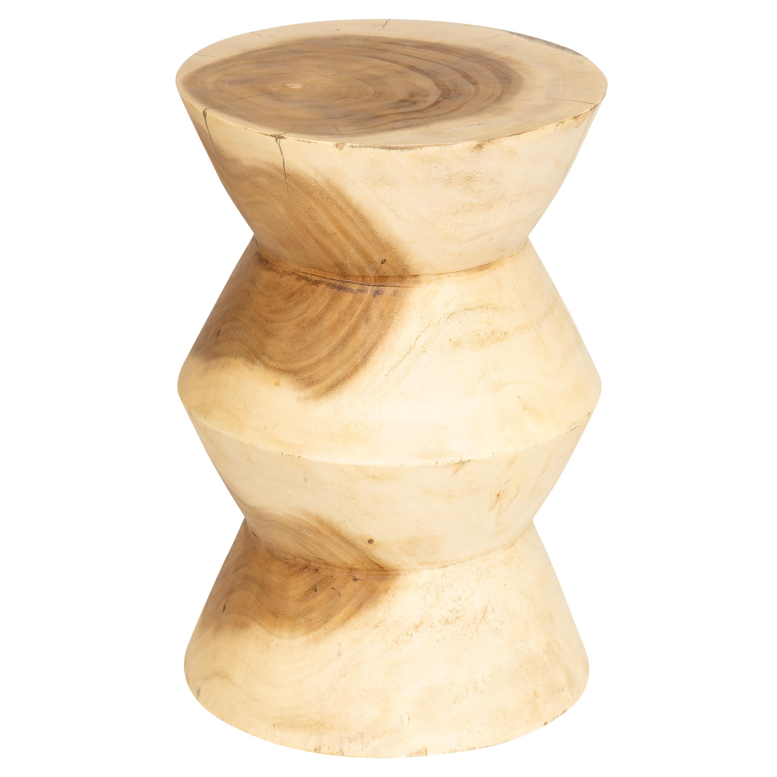 Tabure / Yan Sehpa Naturel Teak 30 cm x 30 cm x 45 cm