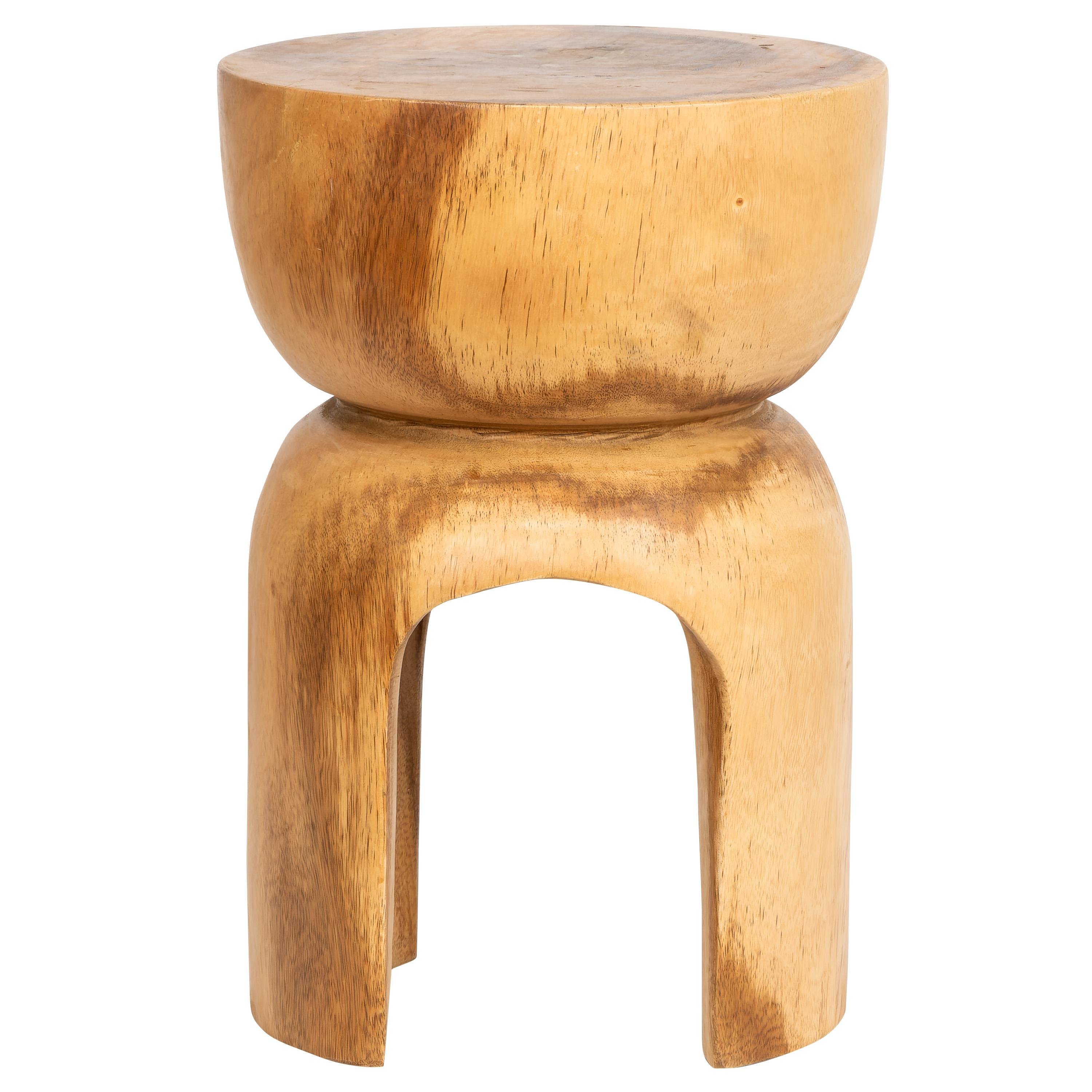 Tabure / Yan Sehpa Teak Naturel  30 cm x 30 cm x 45 cm
