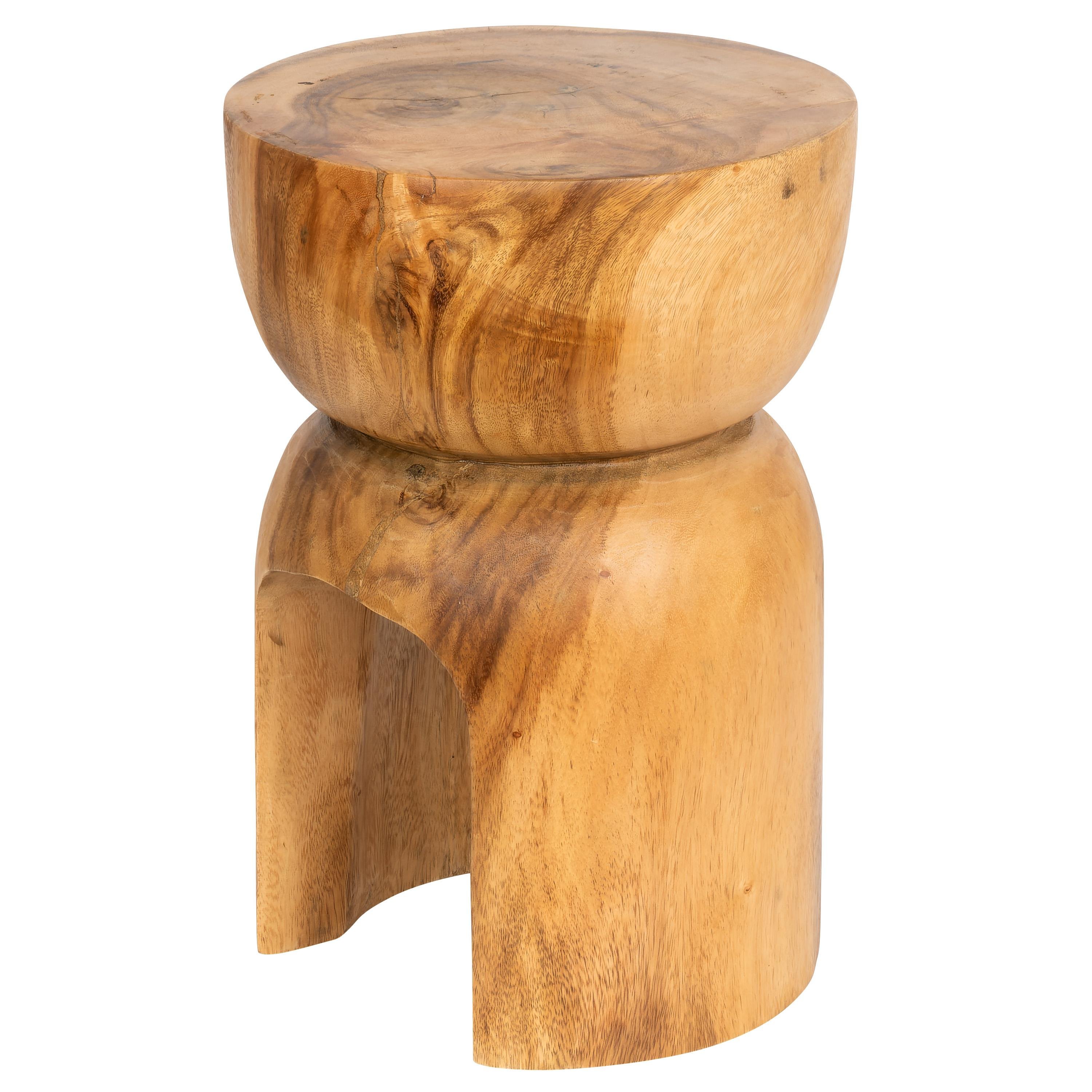 Tabure / Yan Sehpa Teak Naturel  30 cm x 30 cm x 45 cm