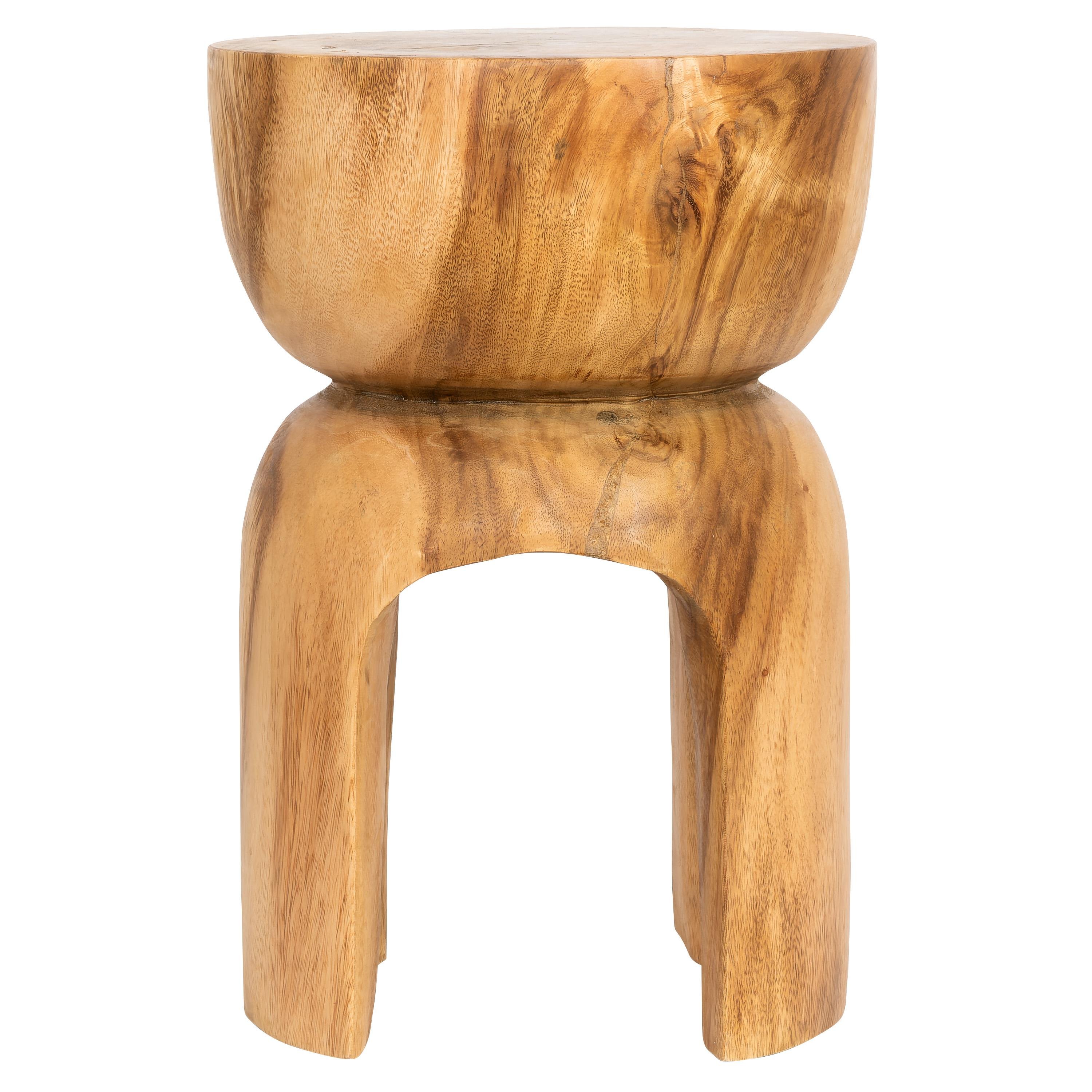 Tabure / Yan Sehpa Teak Naturel  30 cm x 30 cm x 45 cm