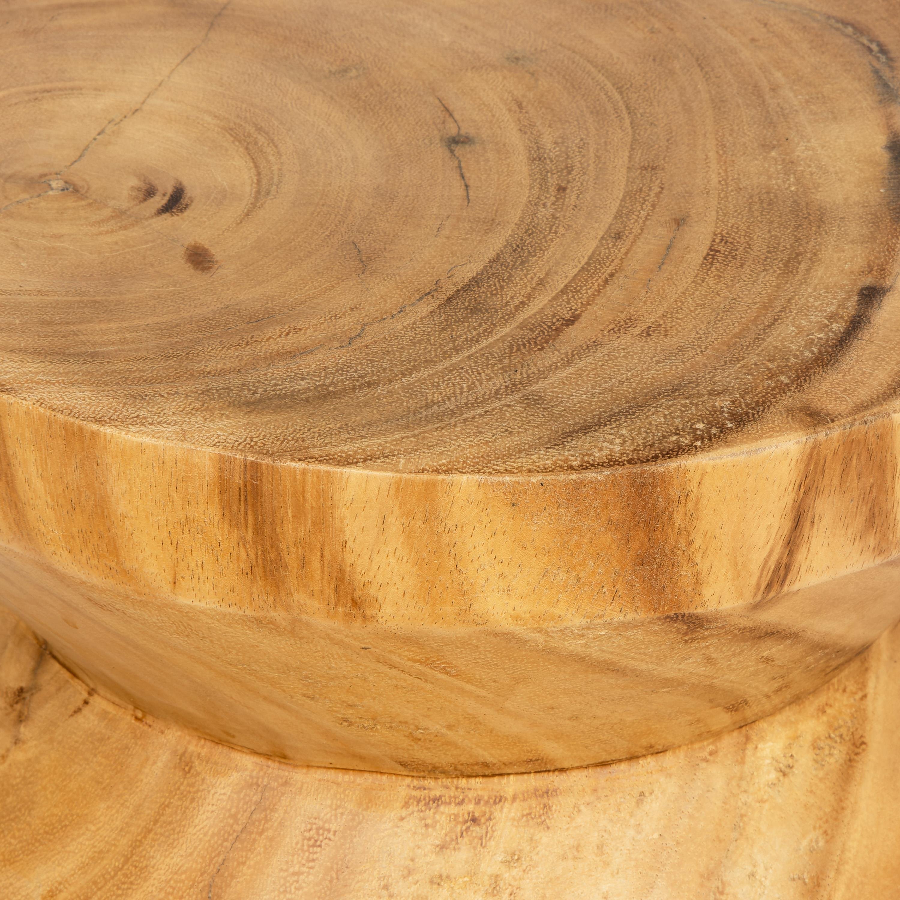 Tabure / Yan Sehpa Teak Naturel 30 cm x 30 cm x 45 cm