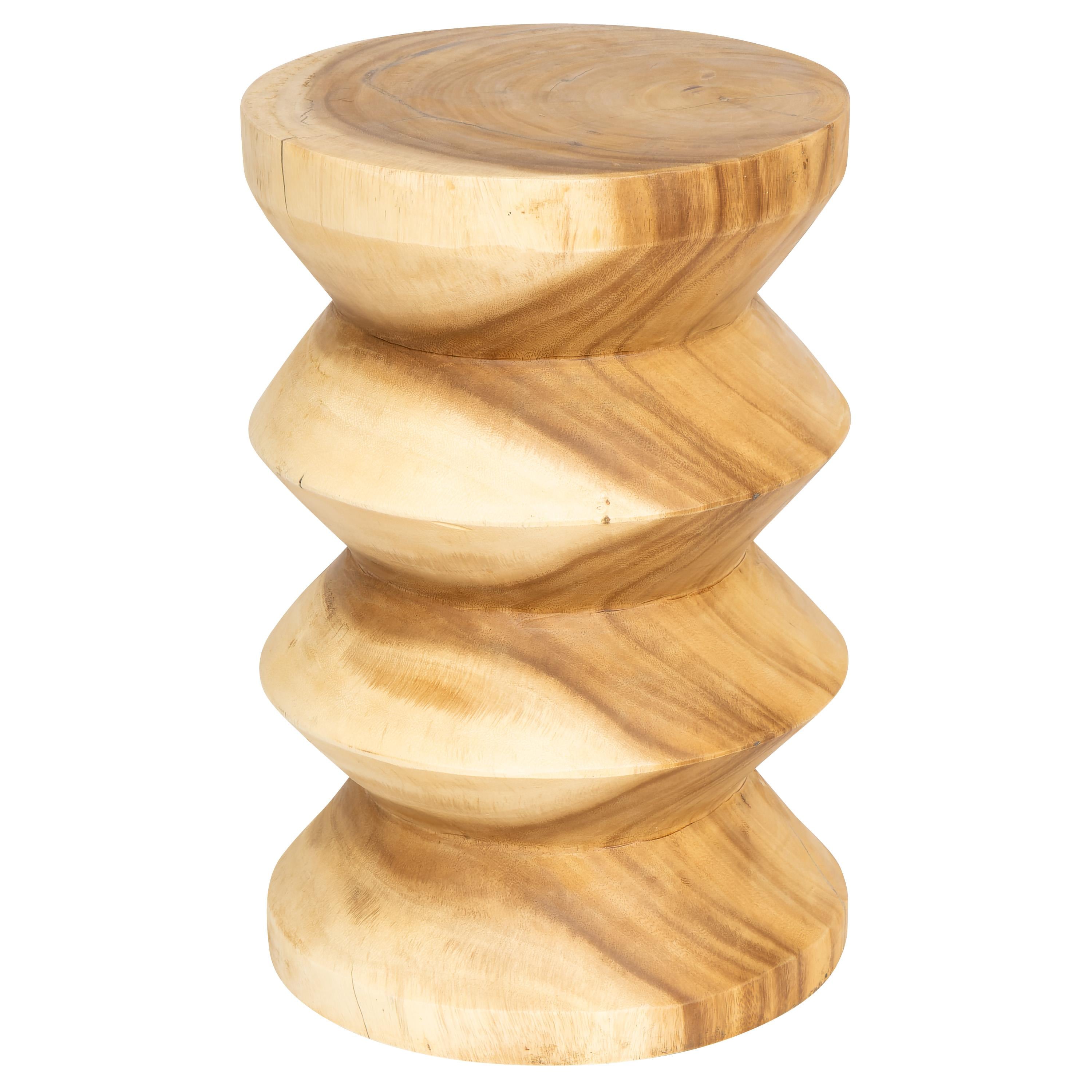 Tabure / Yan Sehpa Teak Naturel 30 cm x 30 cm x 45 cm