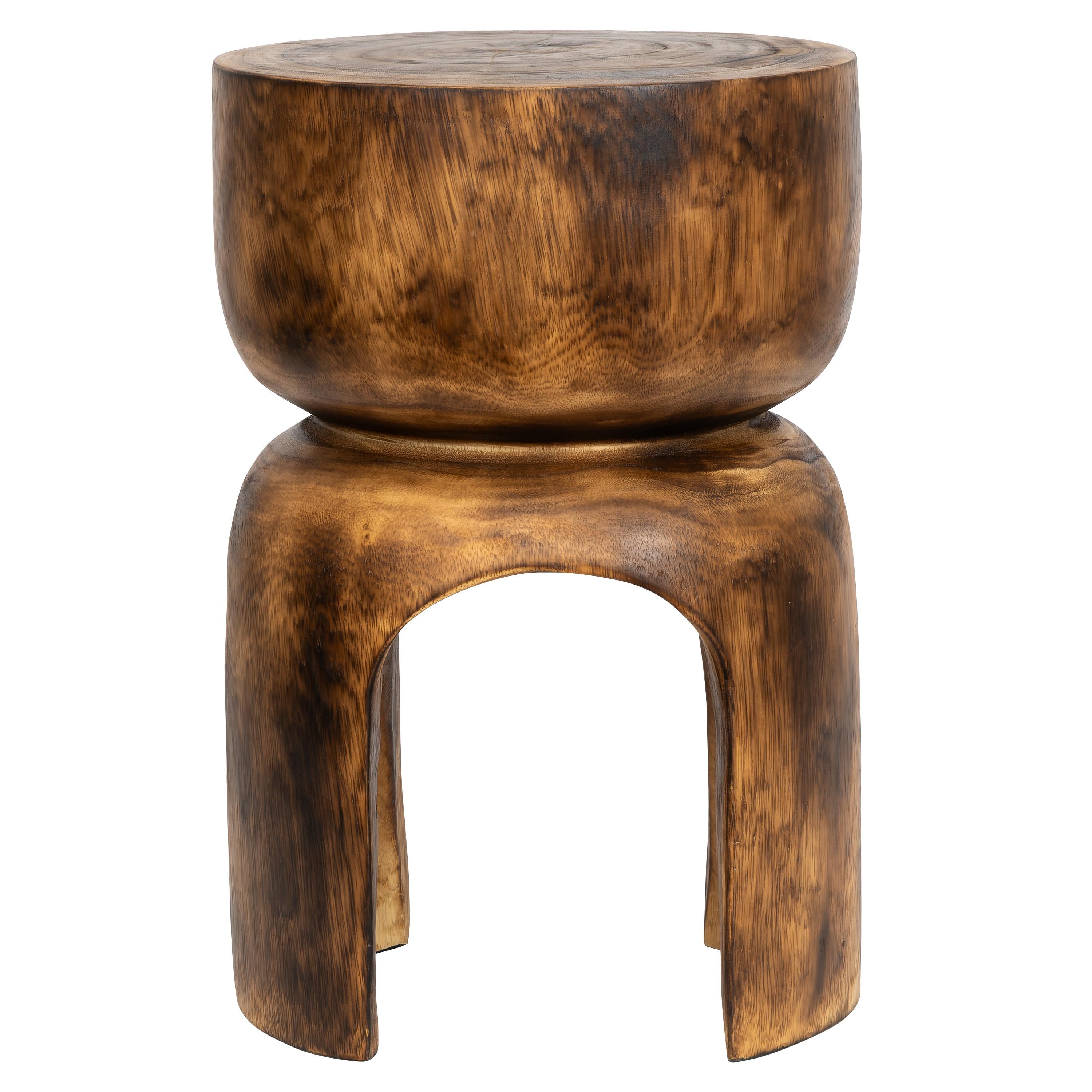 Tabure / Yan Sehpa Teak Naturel Kızıl  30 cm x 30 cm x 45 cm