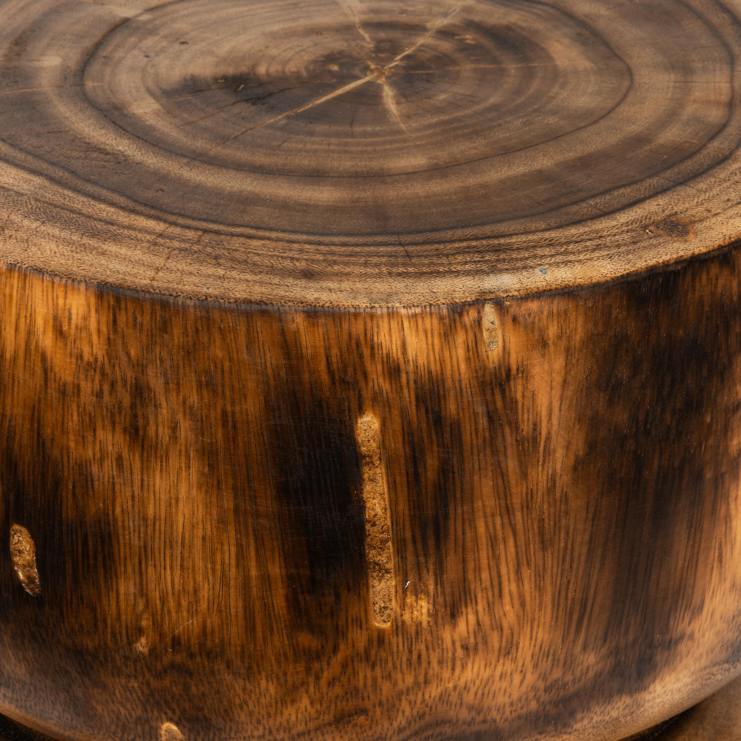Tabure / Yan Sehpa Teak Naturel Kızıl  30 cm x 30 cm x 45 cm