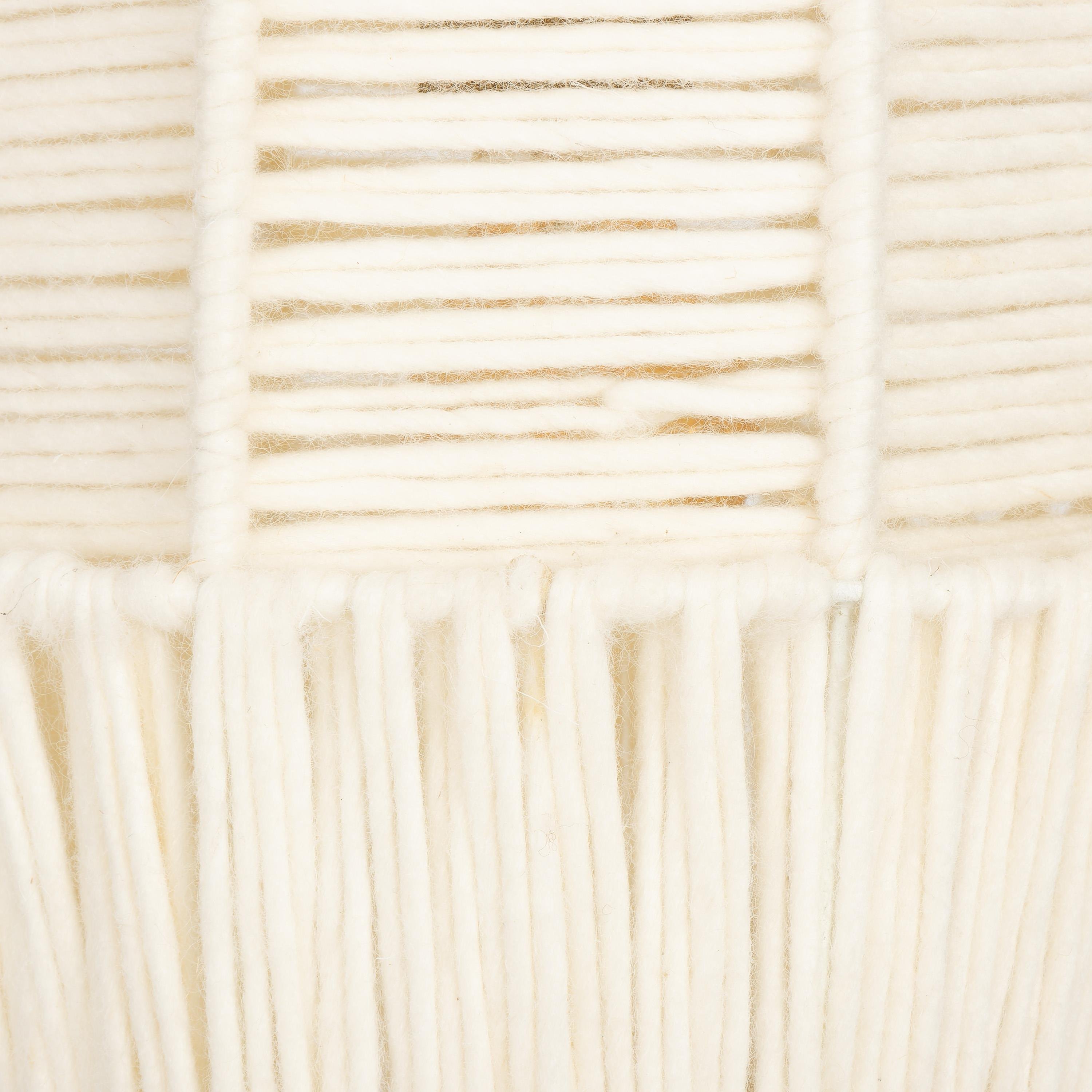 Tavan Aydınlatması Jüt Fildişi 25 cm x 25 cm x 65 cm
