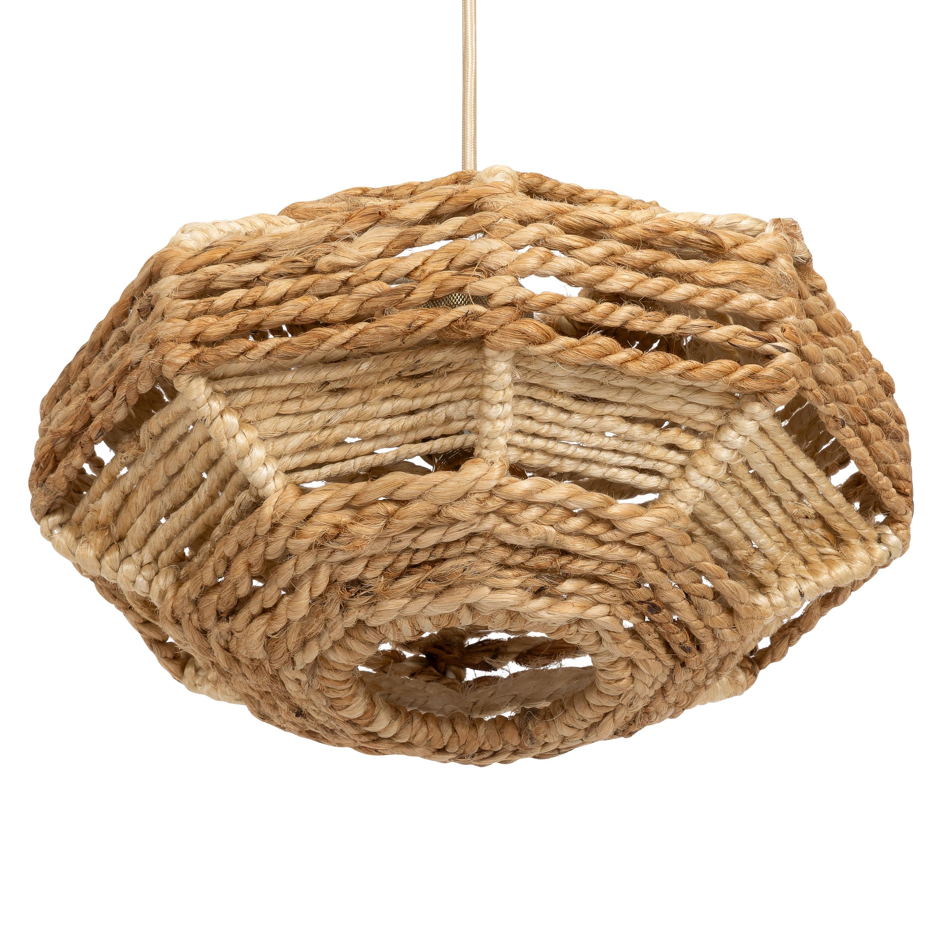 Tavan Aydınlatması Jüt Fildişi / Naturel 31 cm x 31 cm x 17 cm