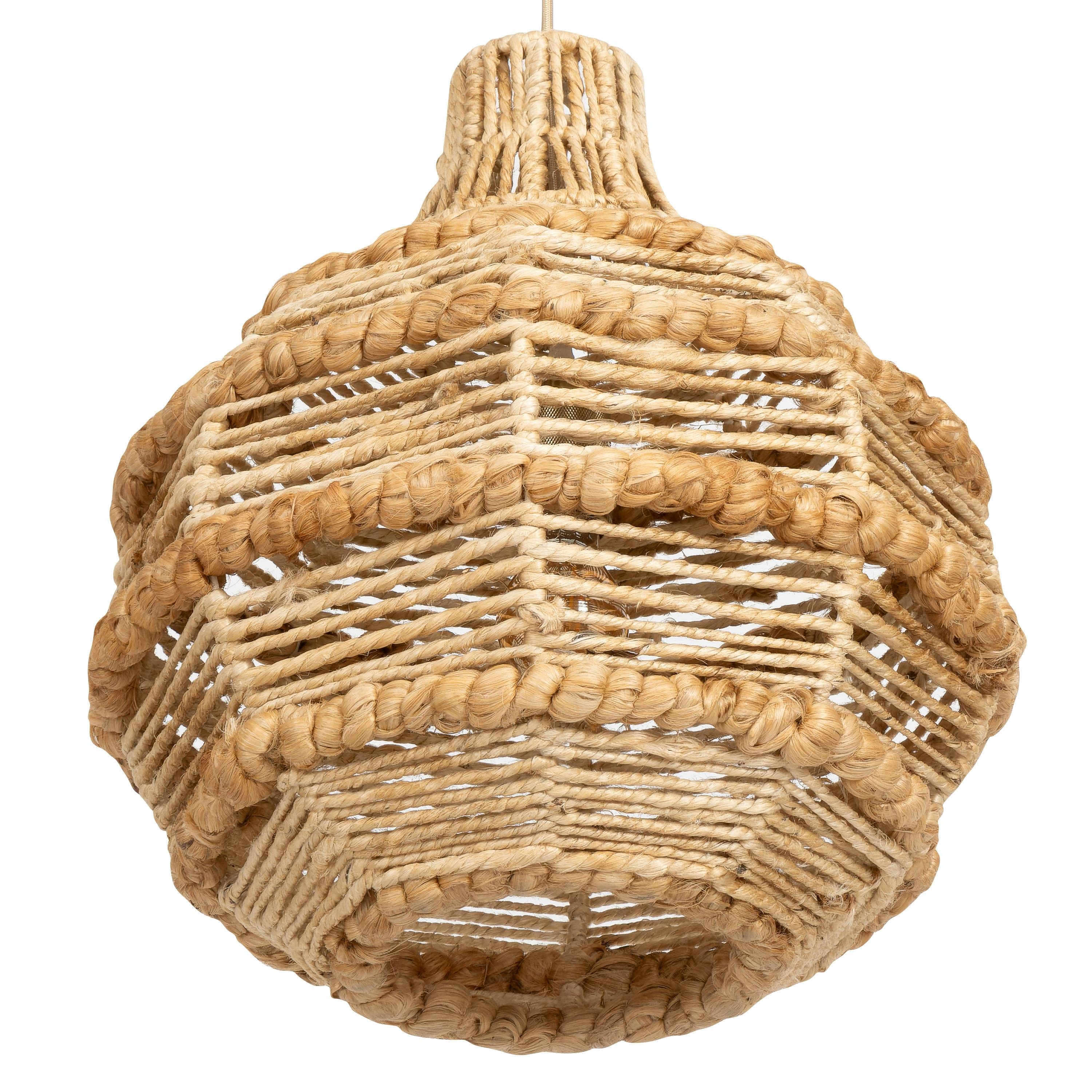 Tavan Aydınlatması Jüt Fildişi / Naturel 43 cm x 43 cm x 41 cm