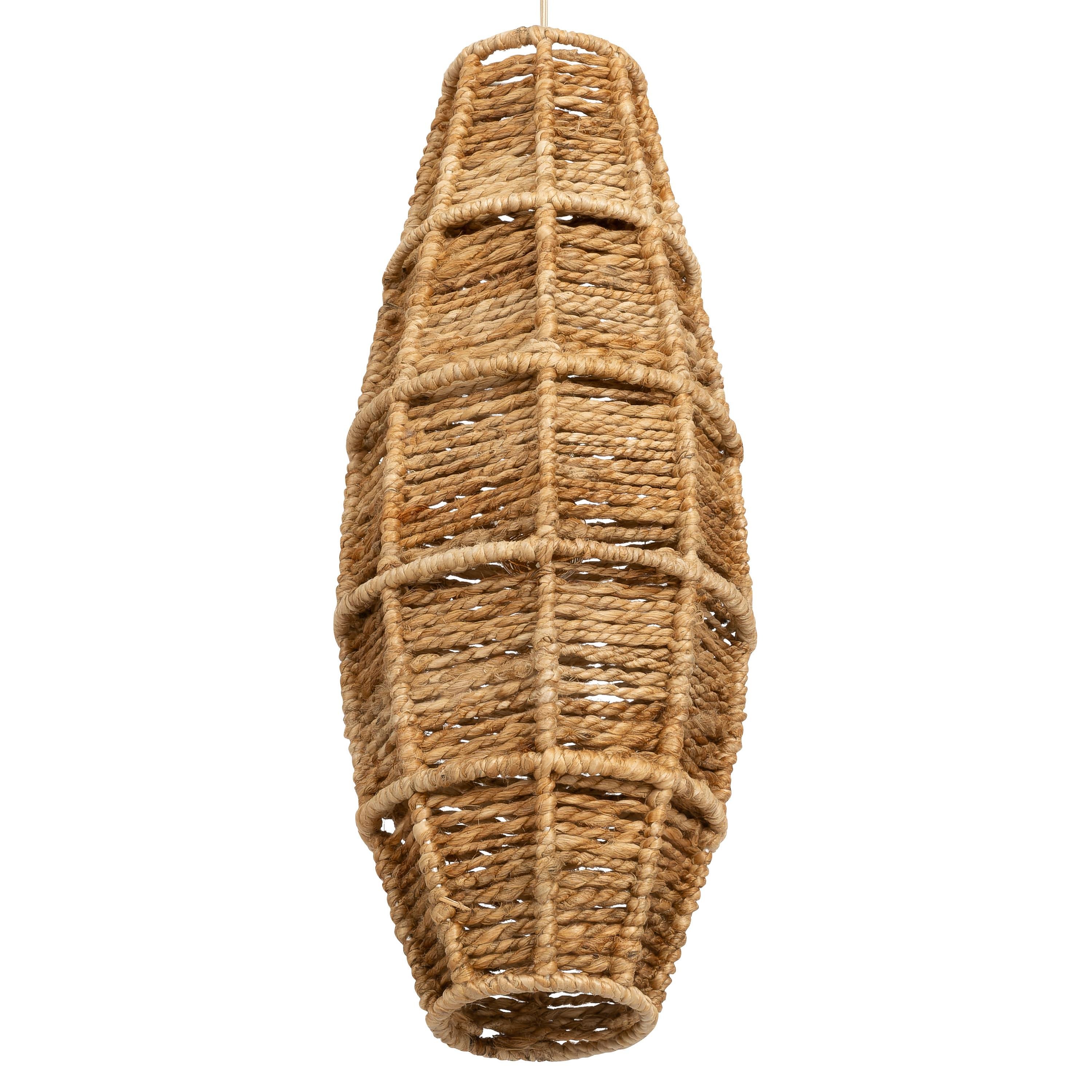 Tavan Aydınlatması  Jüt Naturel 25 cm x 25 cm x 65cm