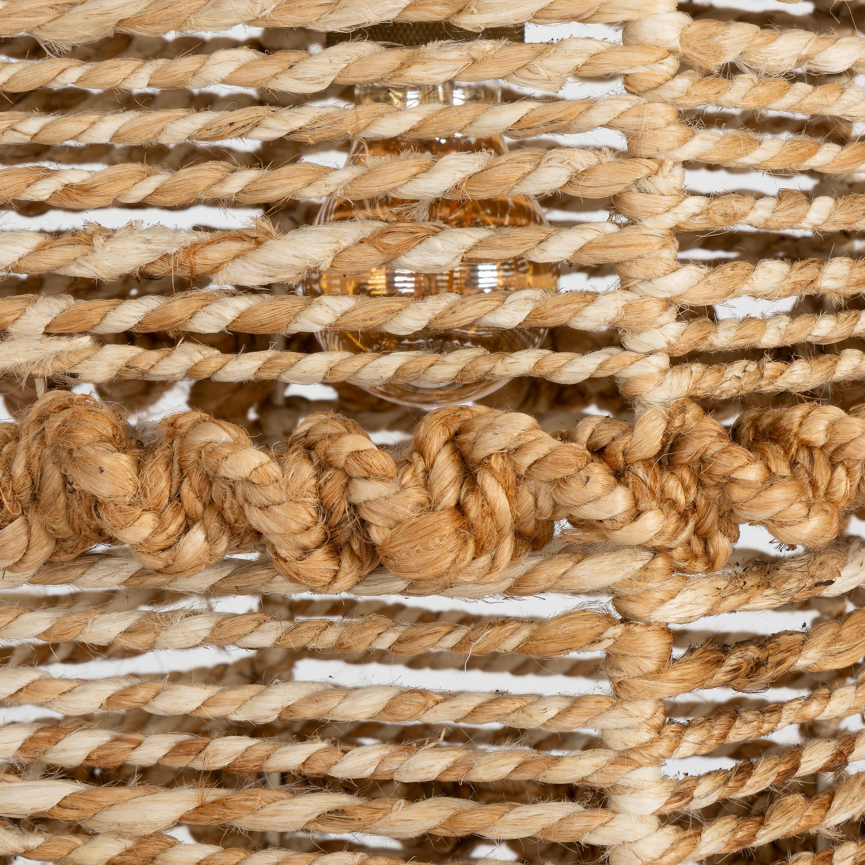 Tavan Aydınlatması Jüt Naturel / Fildişi 30 cm x 30 cm x 60 cm