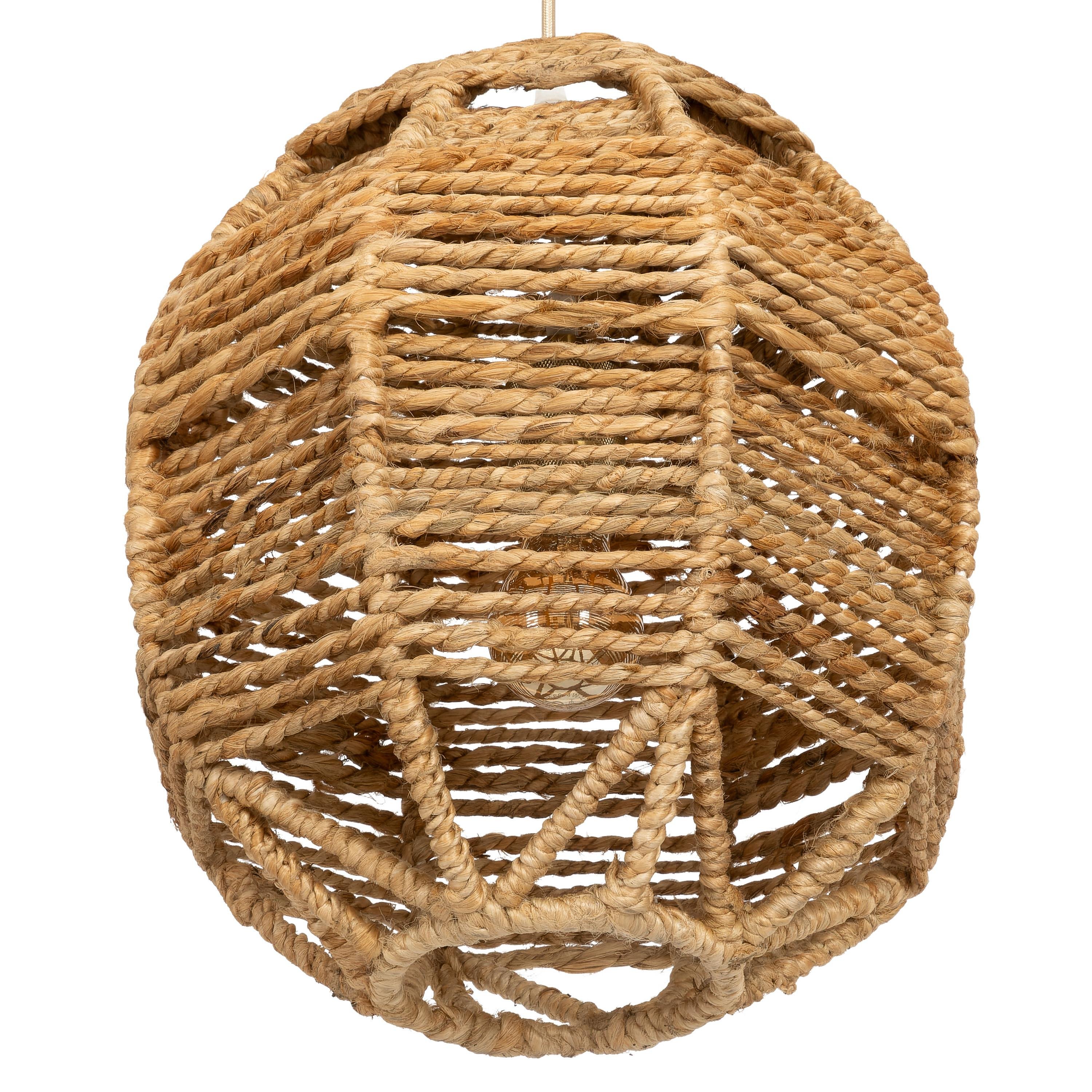 Tavan Aydınlatması Jüt Naturel / Fildişi 35 cm x 35 cm x 35 cm