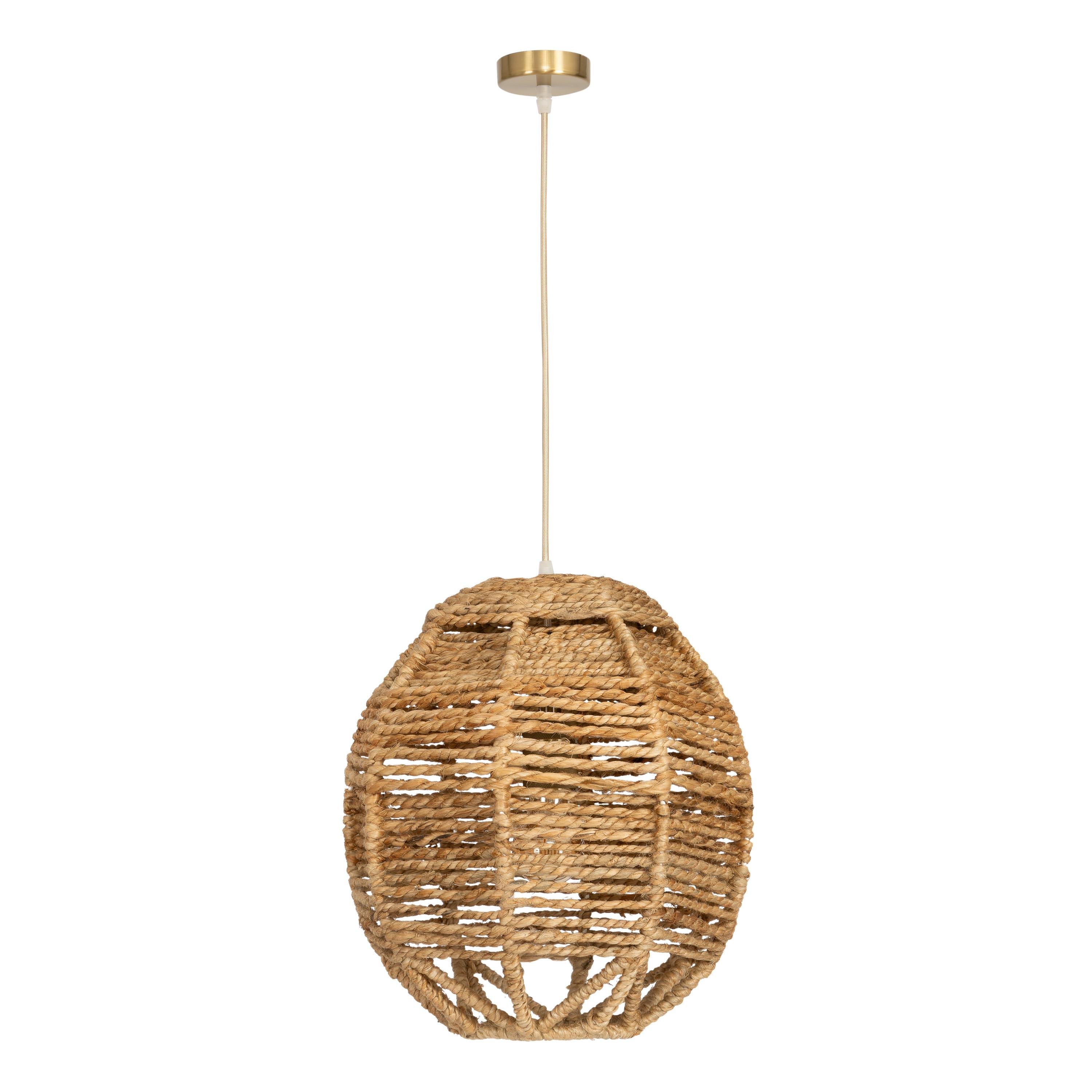 Tavan Aydınlatması Jüt Naturel / Fildişi 35 cm x 35 cm x 35 cm
