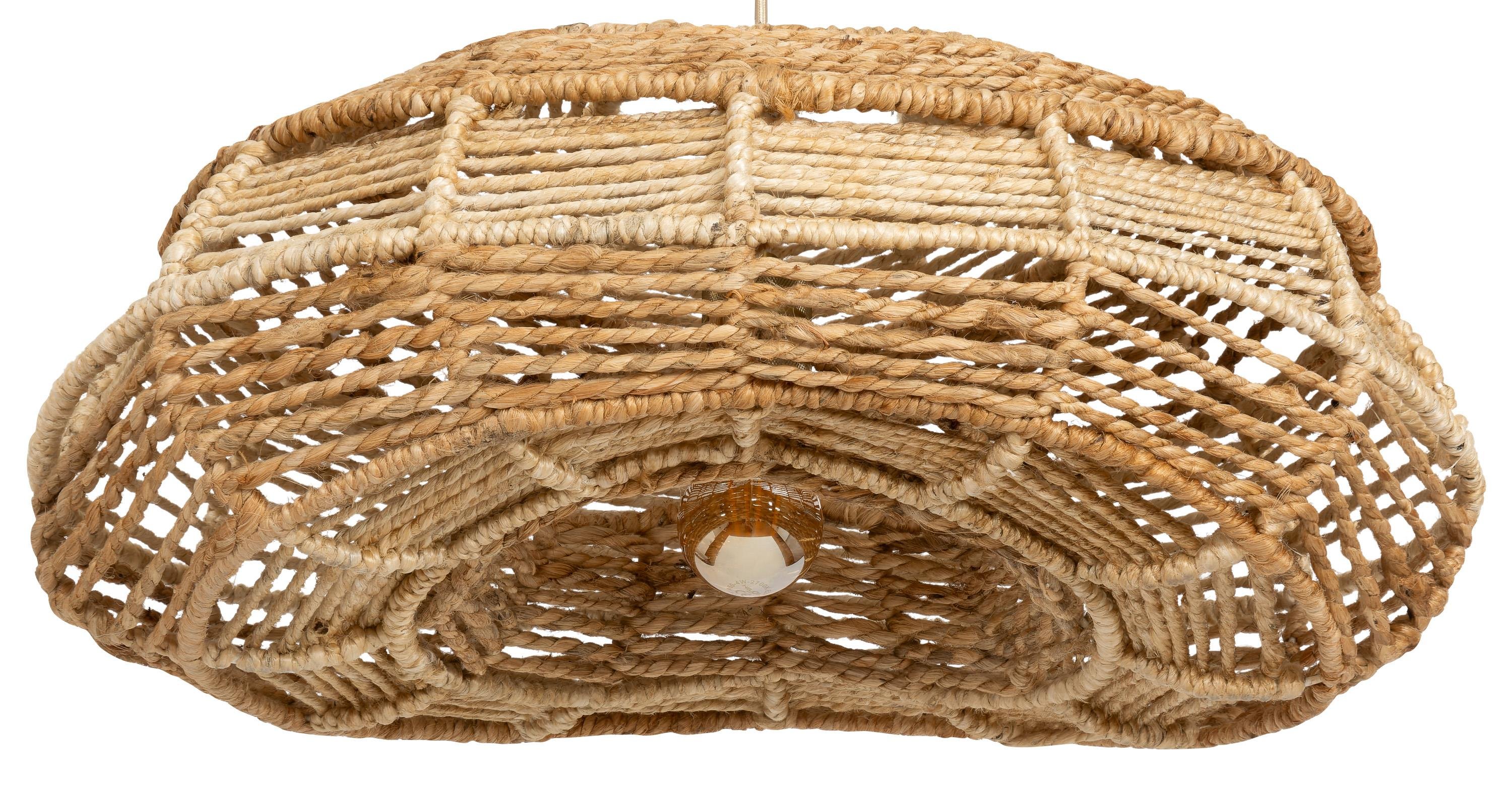 Tavan Aydınlatması Jüt Naturel / Fildişi 60 cm x 45 cm x 26 cm