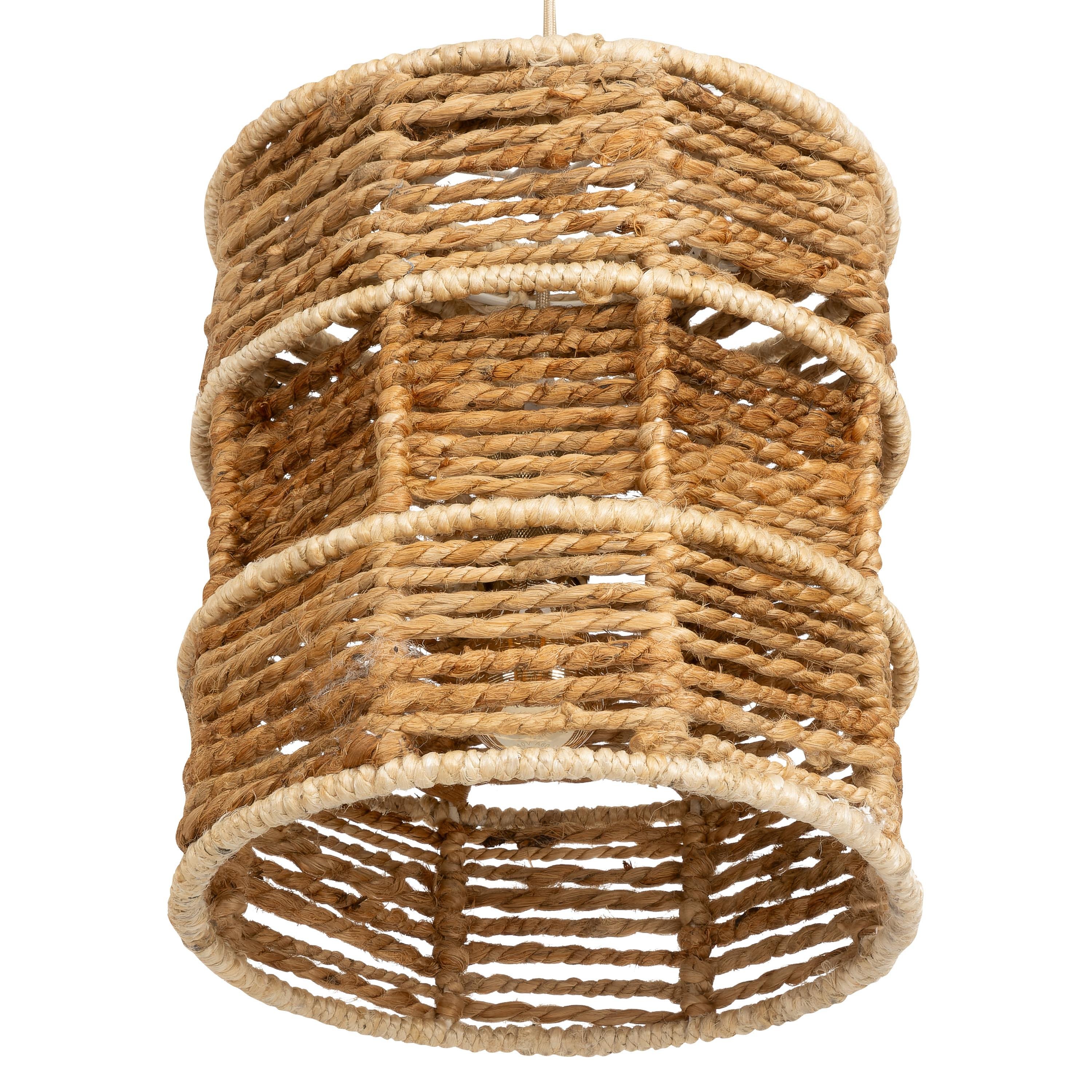 Tavan Aydınlatması  Jüt Naturel / Fildişi 28 cm x 28 cm x 33 cm