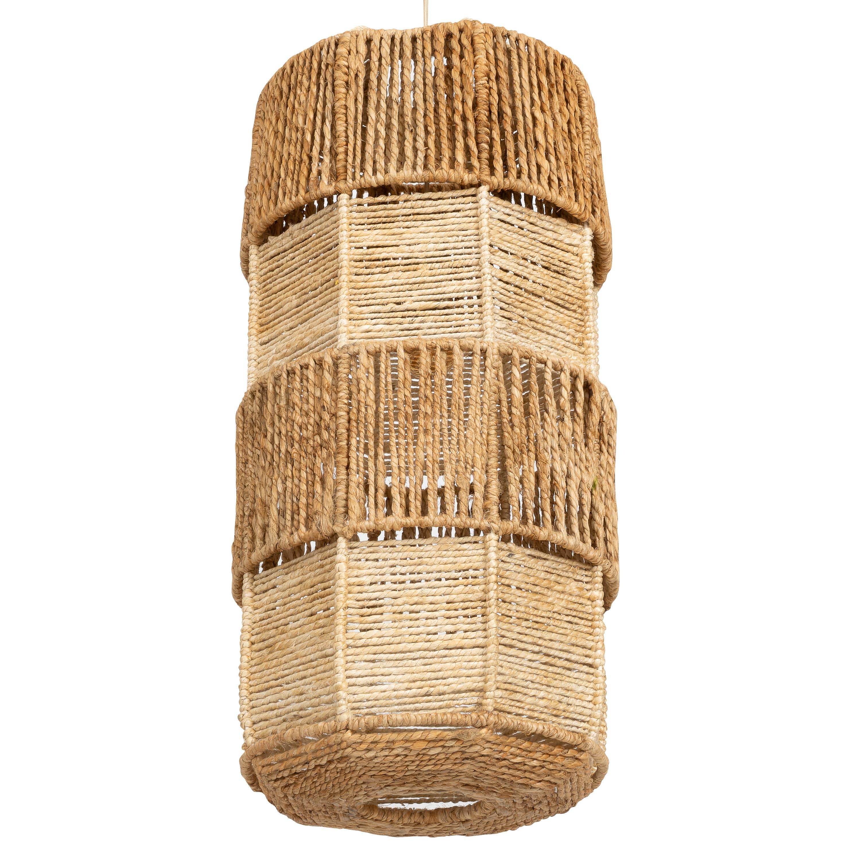 Tavan Aydınlatması Jüt Naturel / Fildişi 38 cm x 38 cm x 85 cm