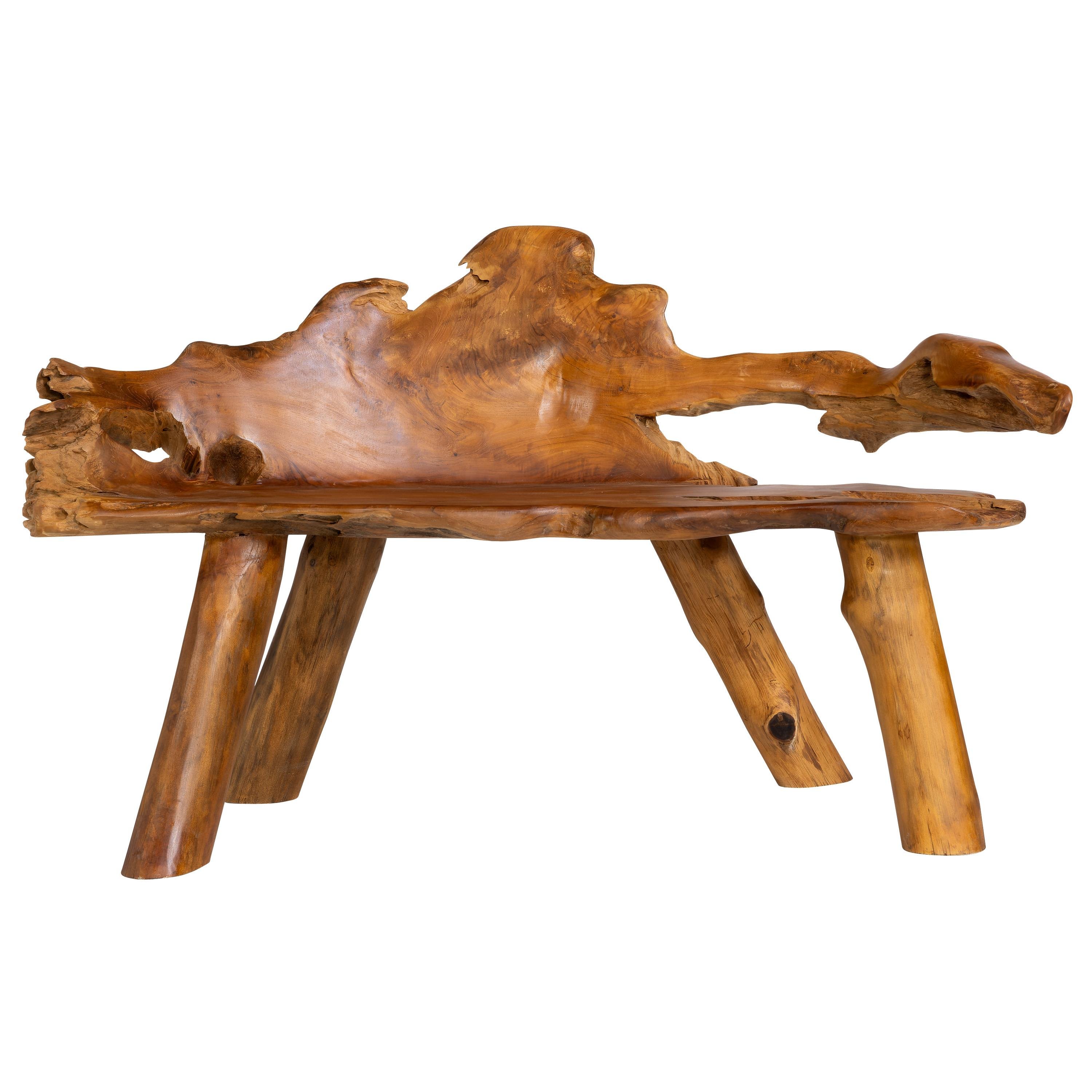 Teak Kök Oturma Takımı (4 Sandalye + 1 Orta Sehpa)