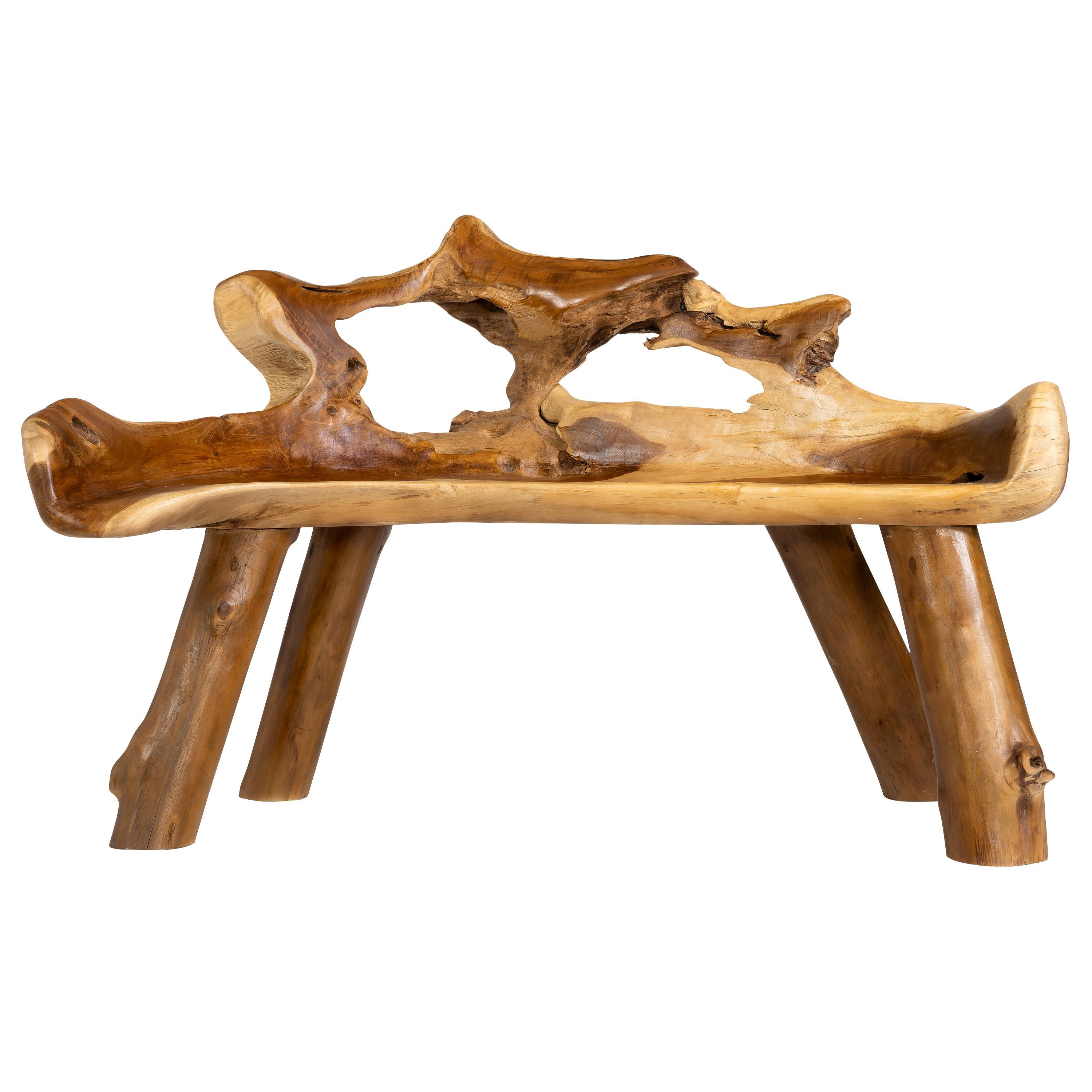 Teak Kök Oturma Takımı (4 Sandalye + 1 Orta Sehpa)