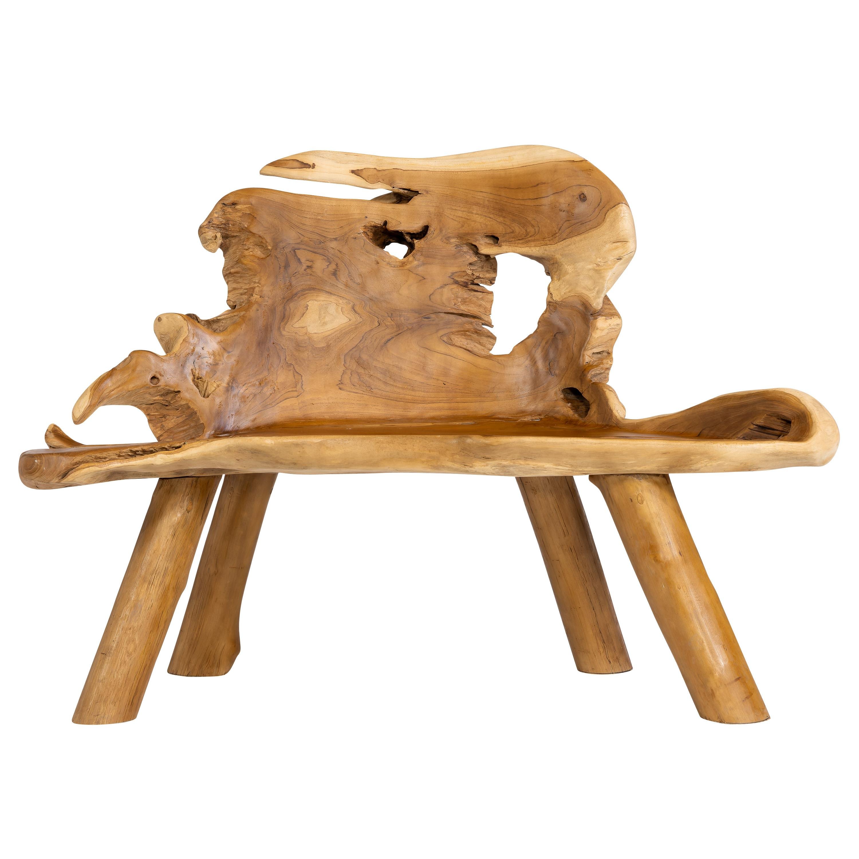 Teak Kök Oturma Takımı (4 Sandalye + 1 Orta Sehpa)