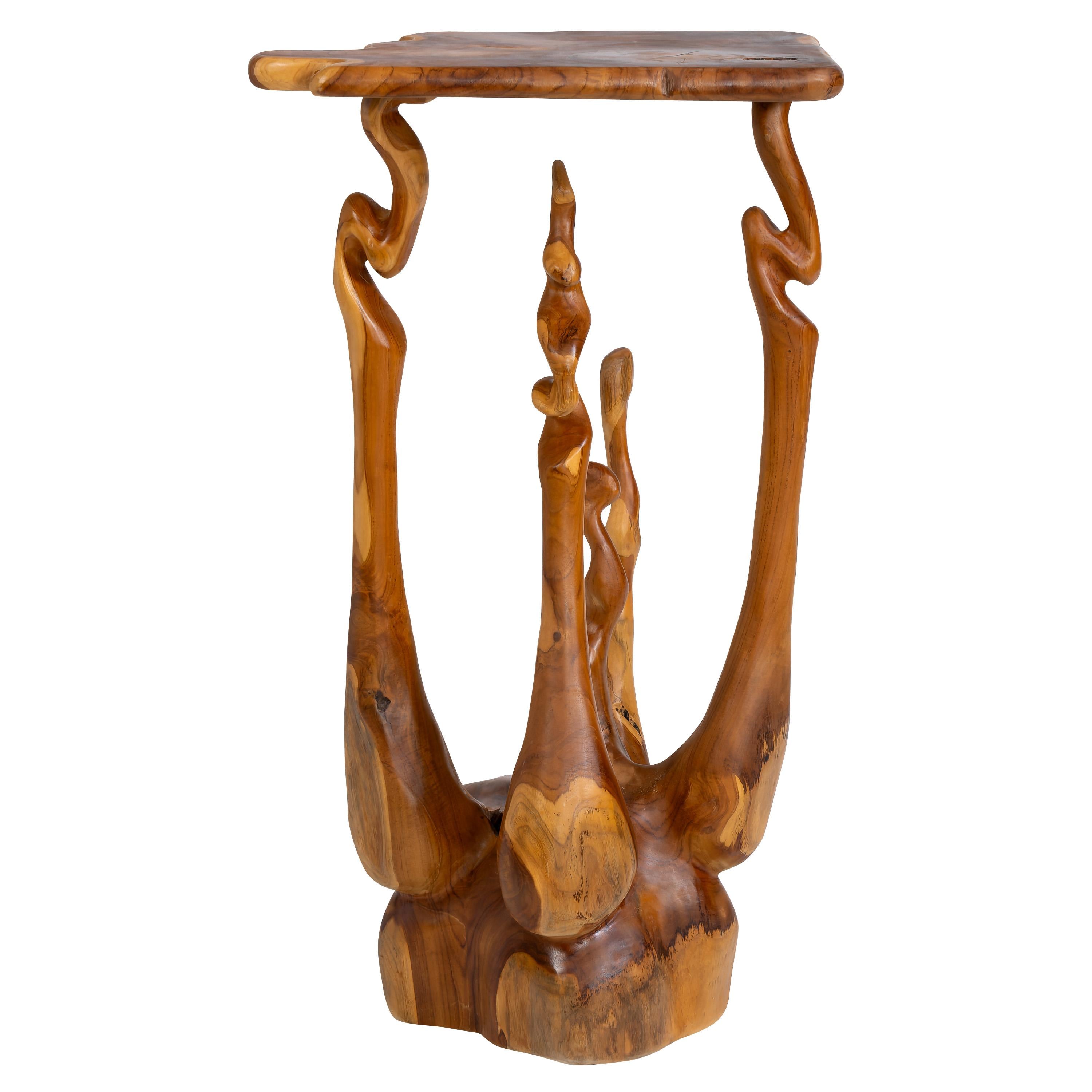 Teak Kök Yan Sehpa