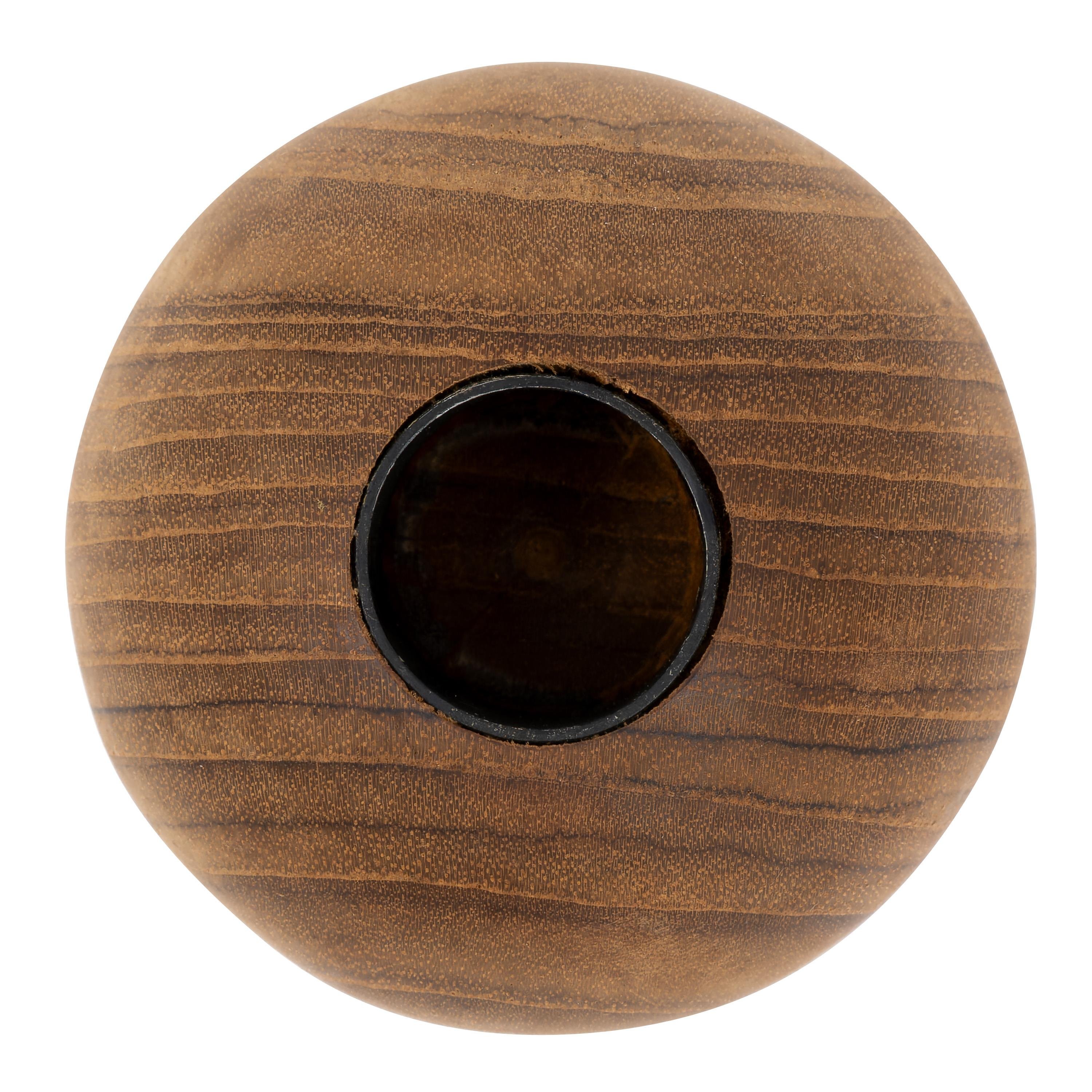 Tealight Yuvarlak Teak H: 5cm