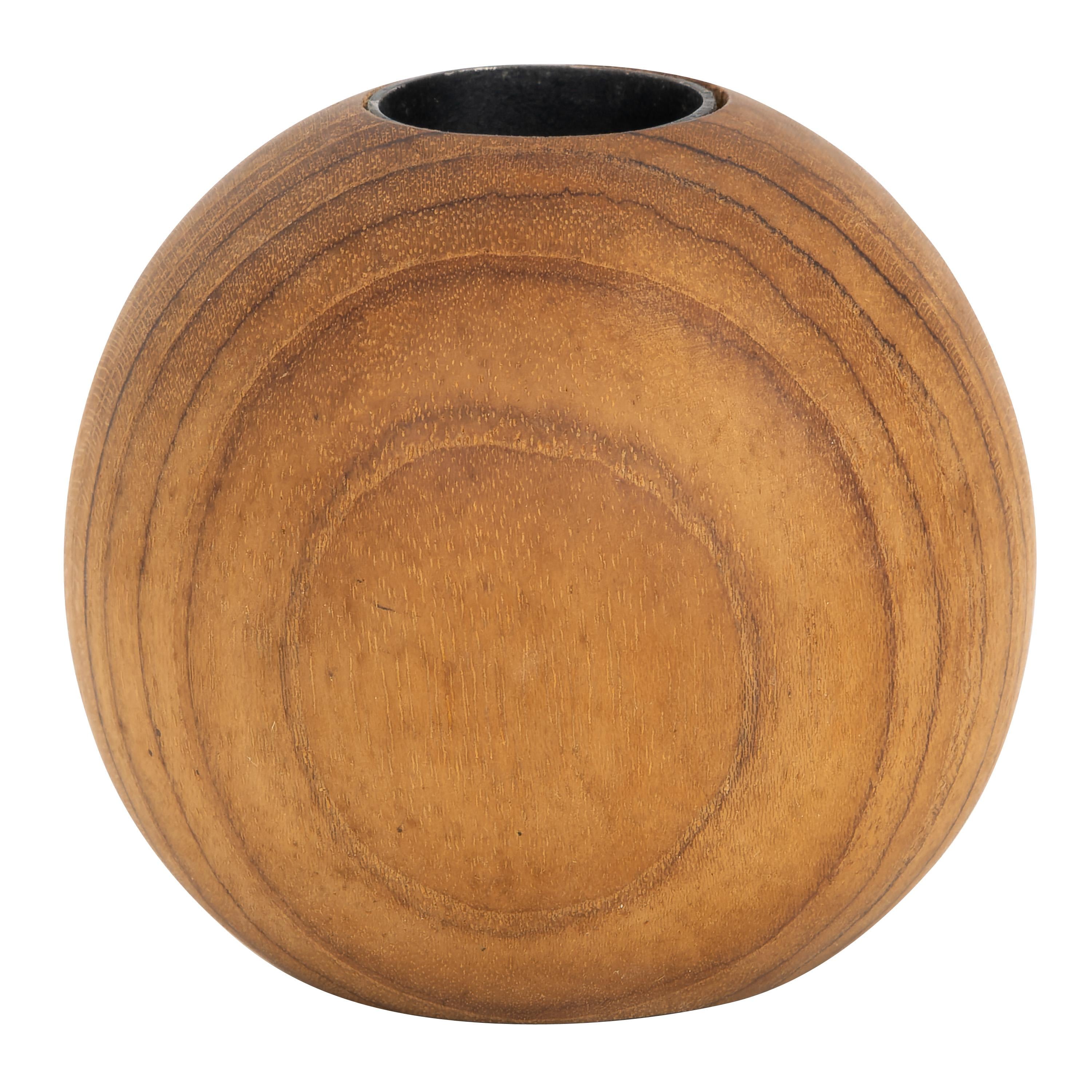 Tealight Yuvarlak Teak H: 5cm