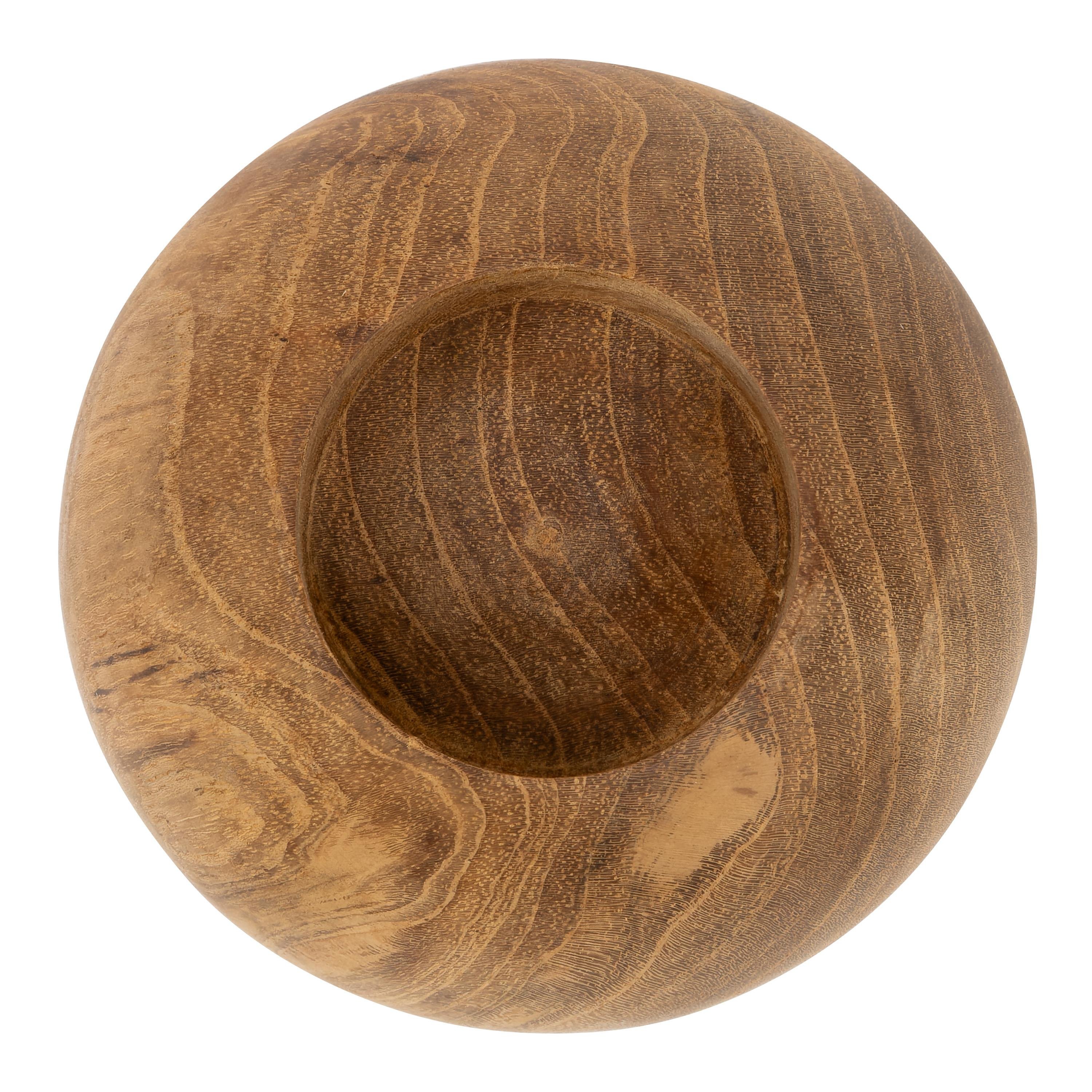Tealight Yuvarlak Teak H: 7cm