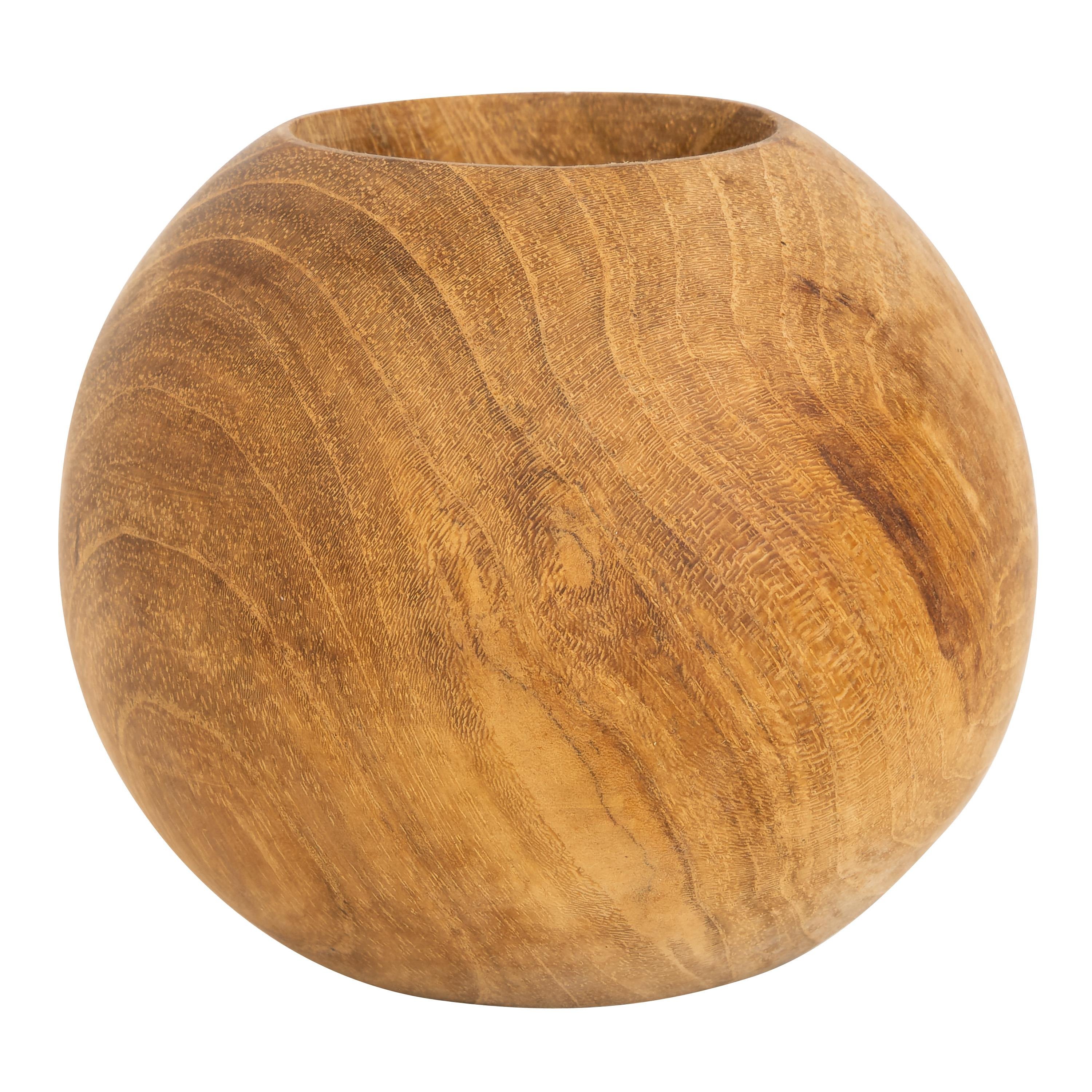 Tealight Yuvarlak Teak H: 7cm