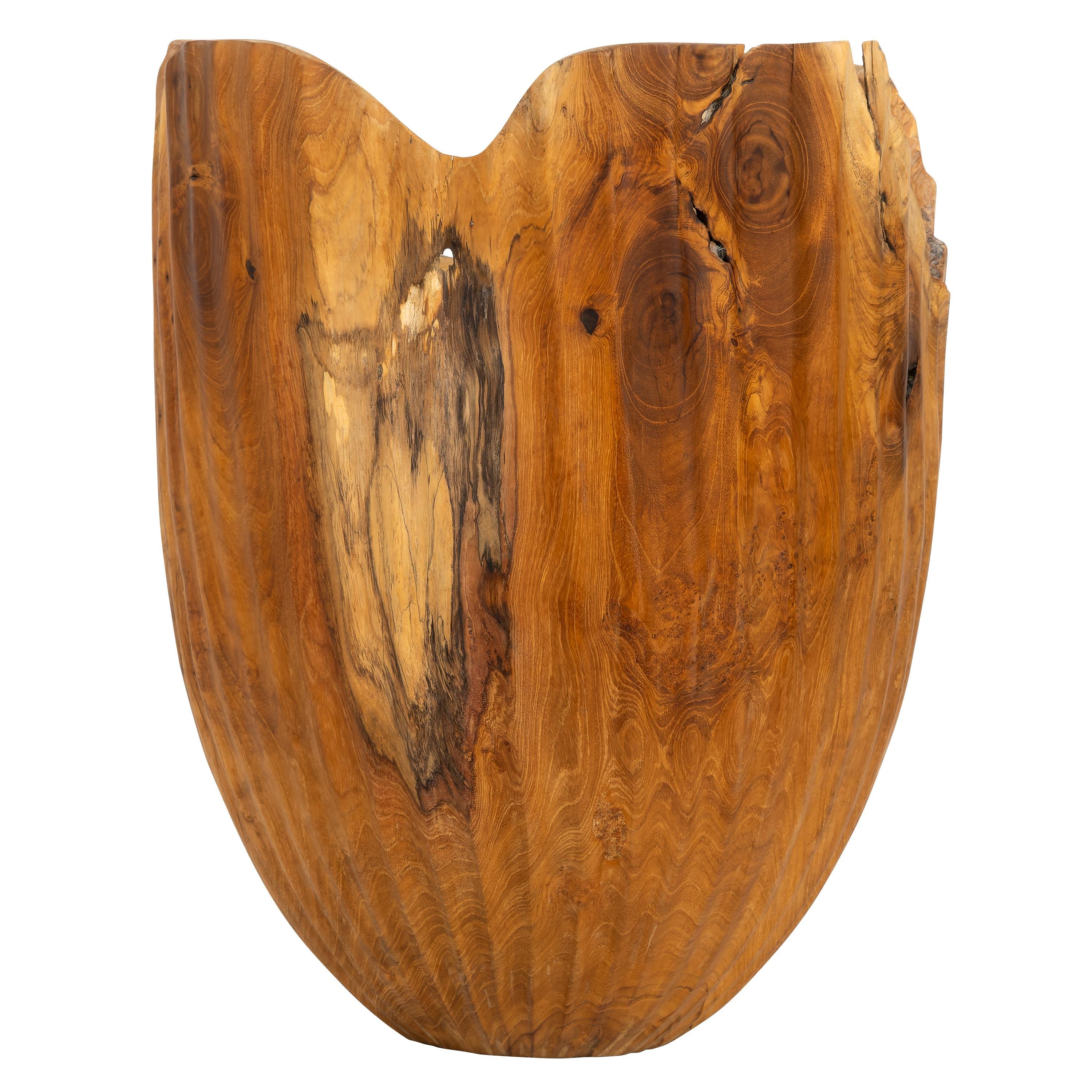 Vazo Teak Naturel D.30 cm  H.40 cm